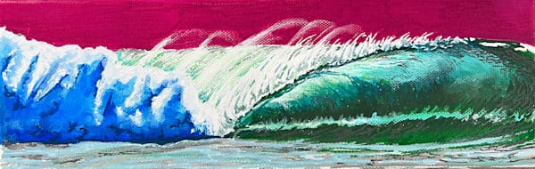 Magenta Sky painted by renown surf artist John Lasonio