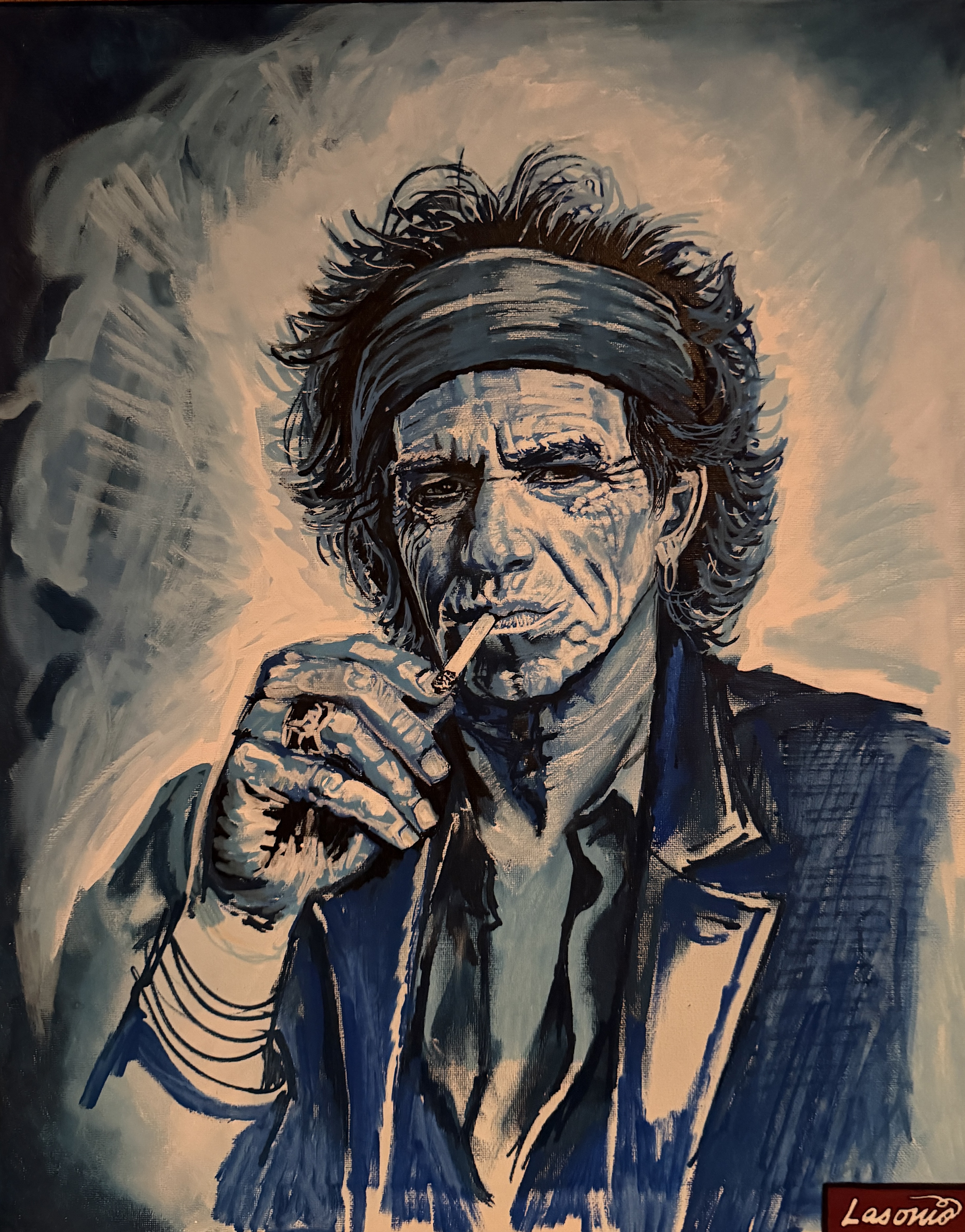 Keith Richards portrait from the Keef series by John Lasonio