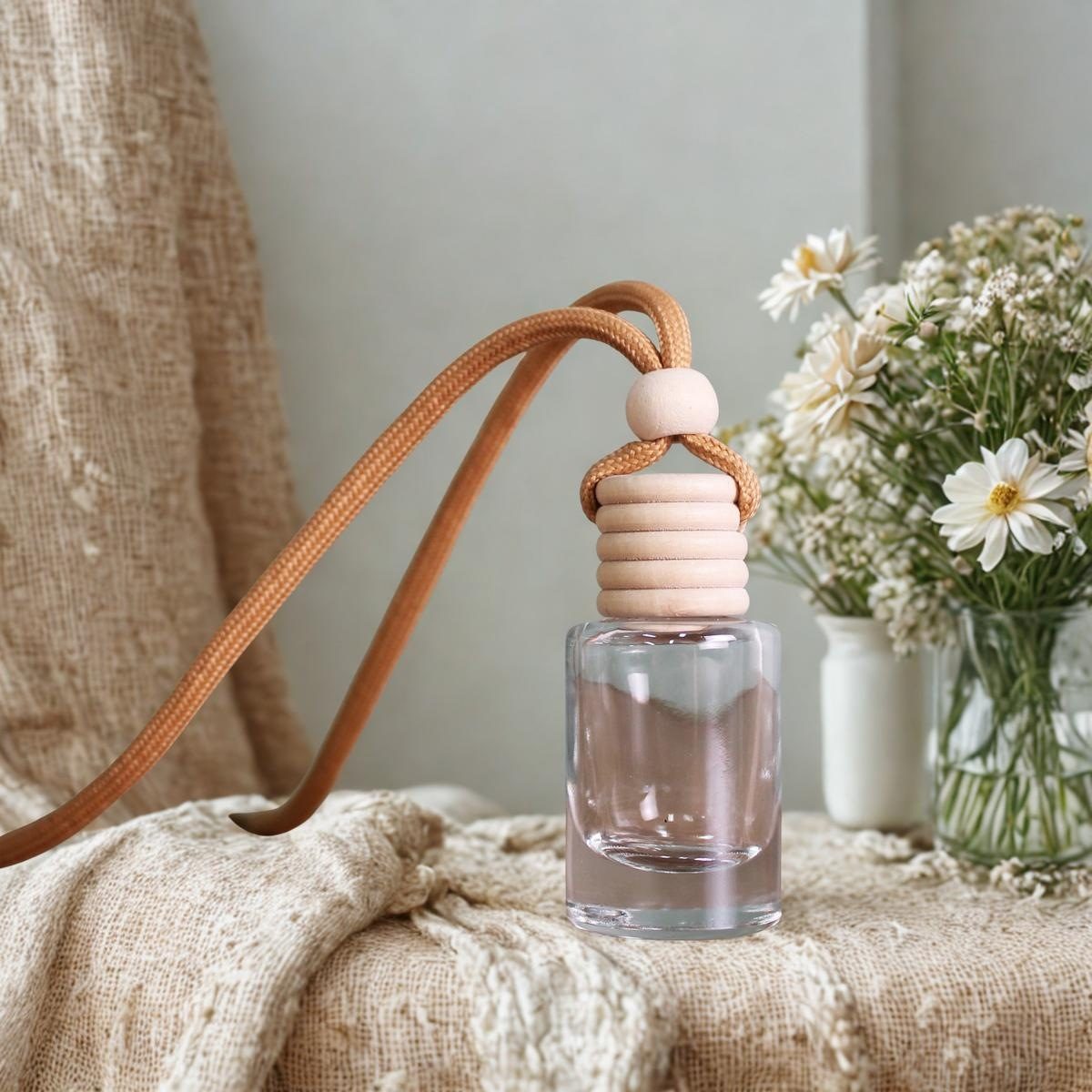 Hanging Gracie Moo Candles diffuser atomizer with glass container and hanging string, designed for aromatic oil diffusion.