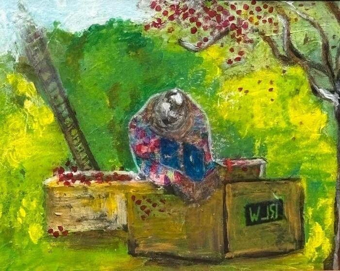 Apple Box, artwork by Cher Valentino