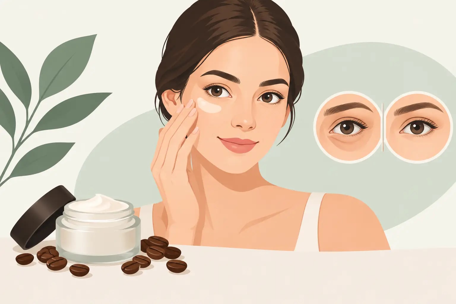 Editorial eye care image for Caffeine Eye Cream: Does It Help Puffiness?