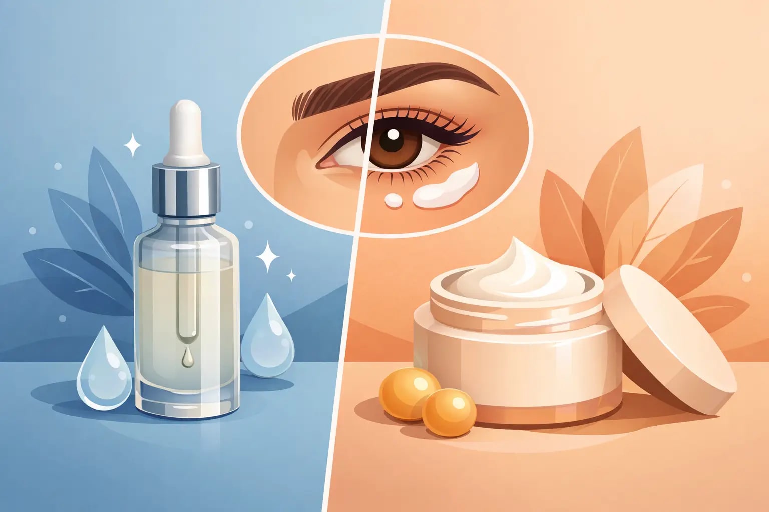 Editorial eye care image for Eye Serum vs Eye Cream: Which Fits You?