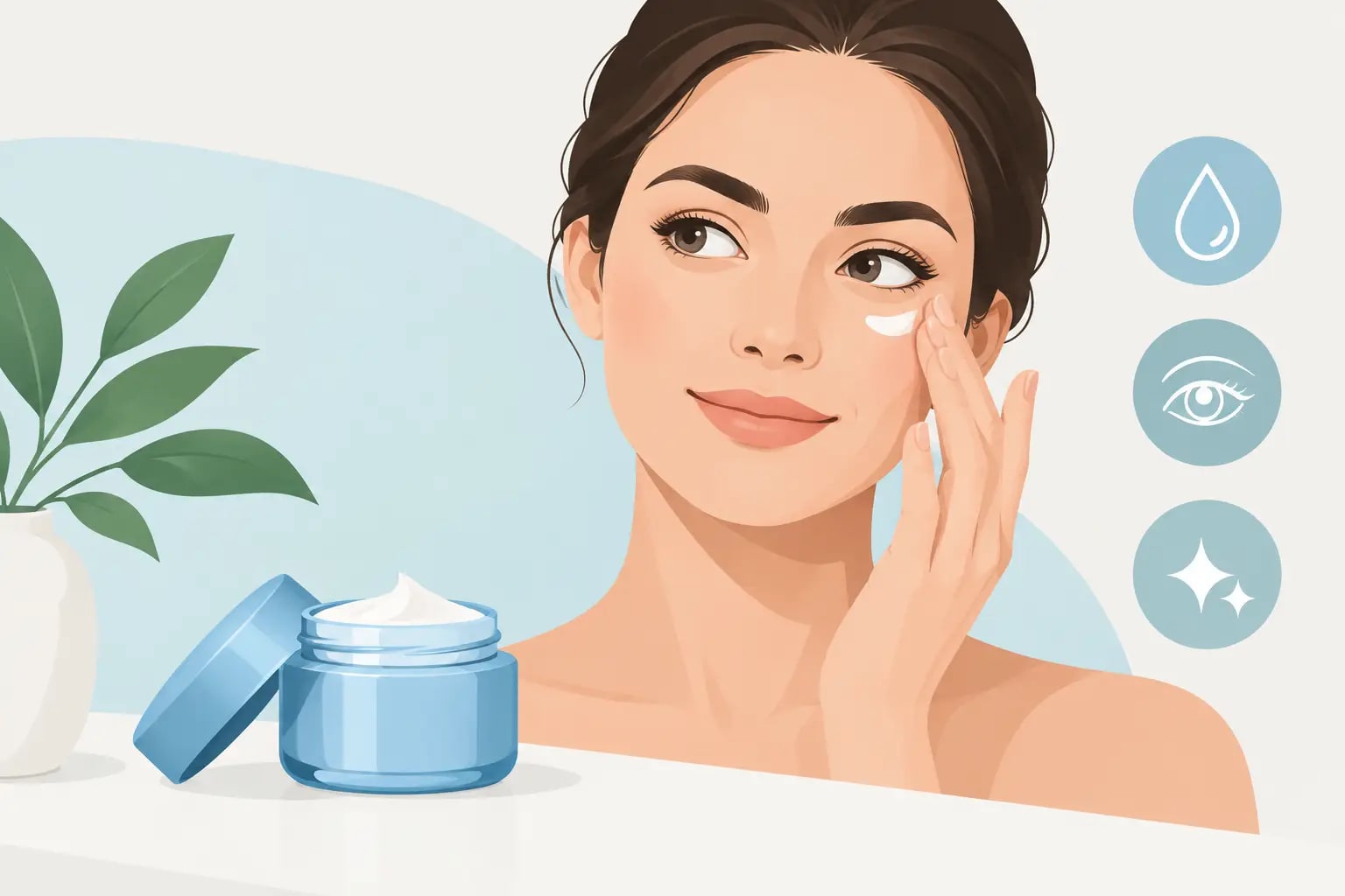 Editorial eye care image for How to Choose the Right Hyaluronic Eye Cream