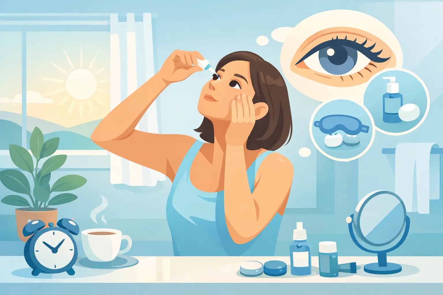 Editorial eye care image for A Morning Eye Care Routine That Fits Real Life