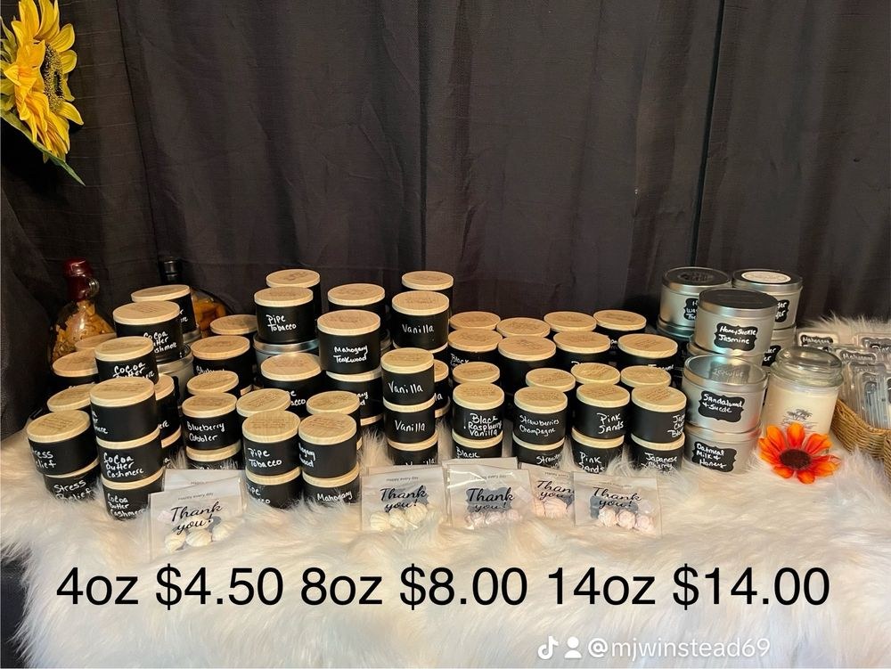 Southern Twist candles displayed together in a warm home setting
