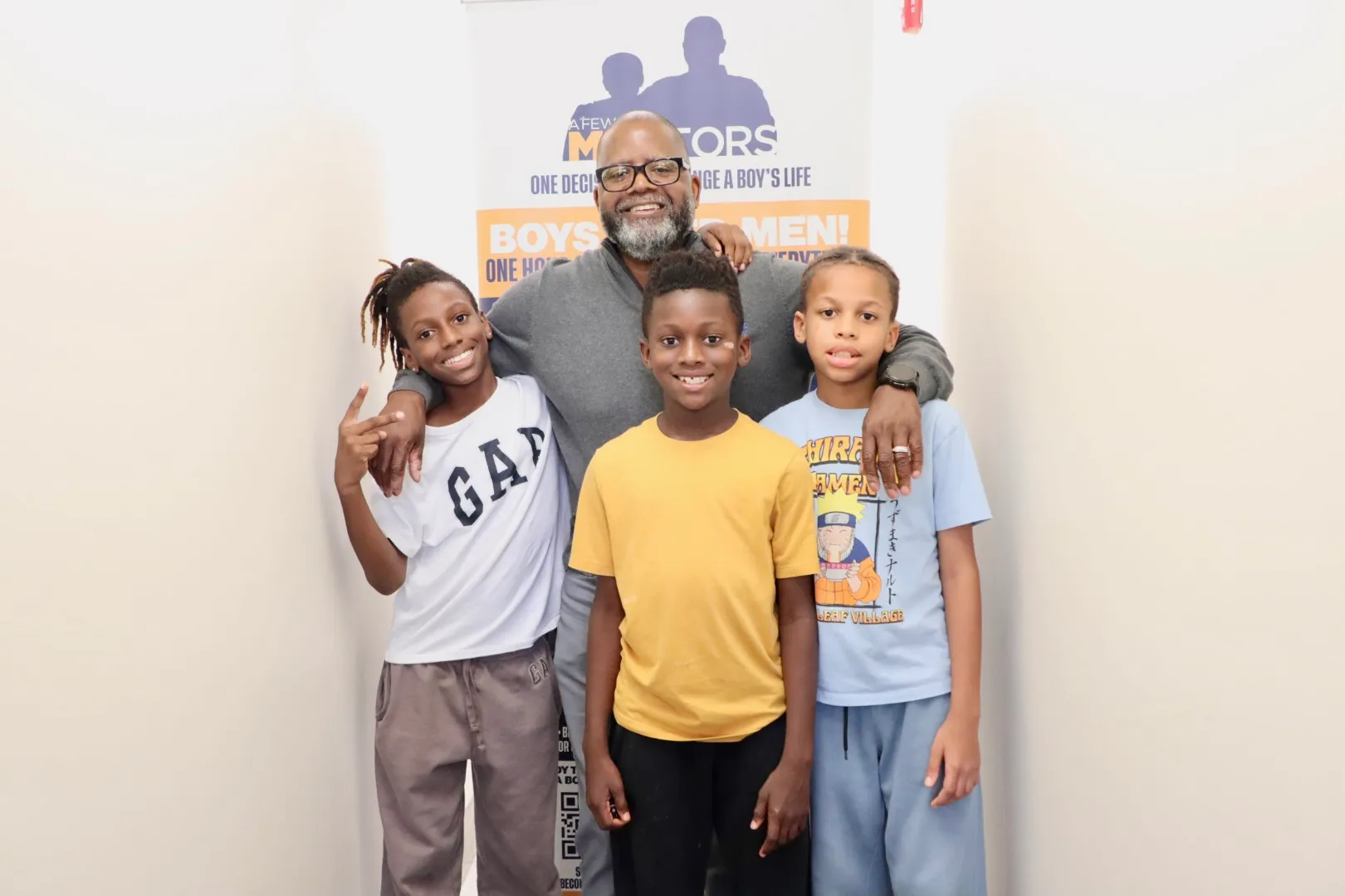 AFGM mentors and families at a parent orientation gathering