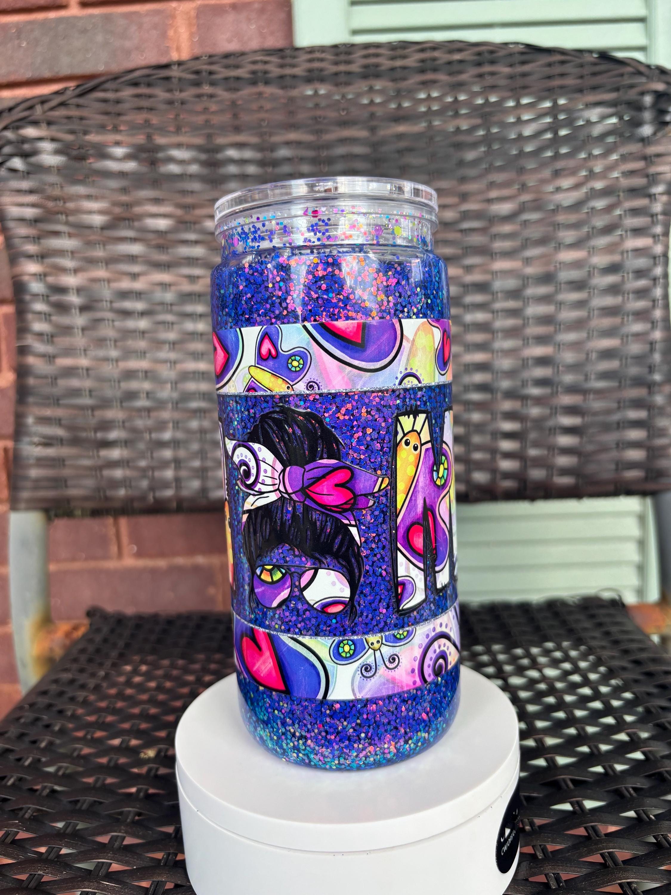 Butterfly Mom Snow Globe Tumbler | 20oz Handmade Boho Mom Cup