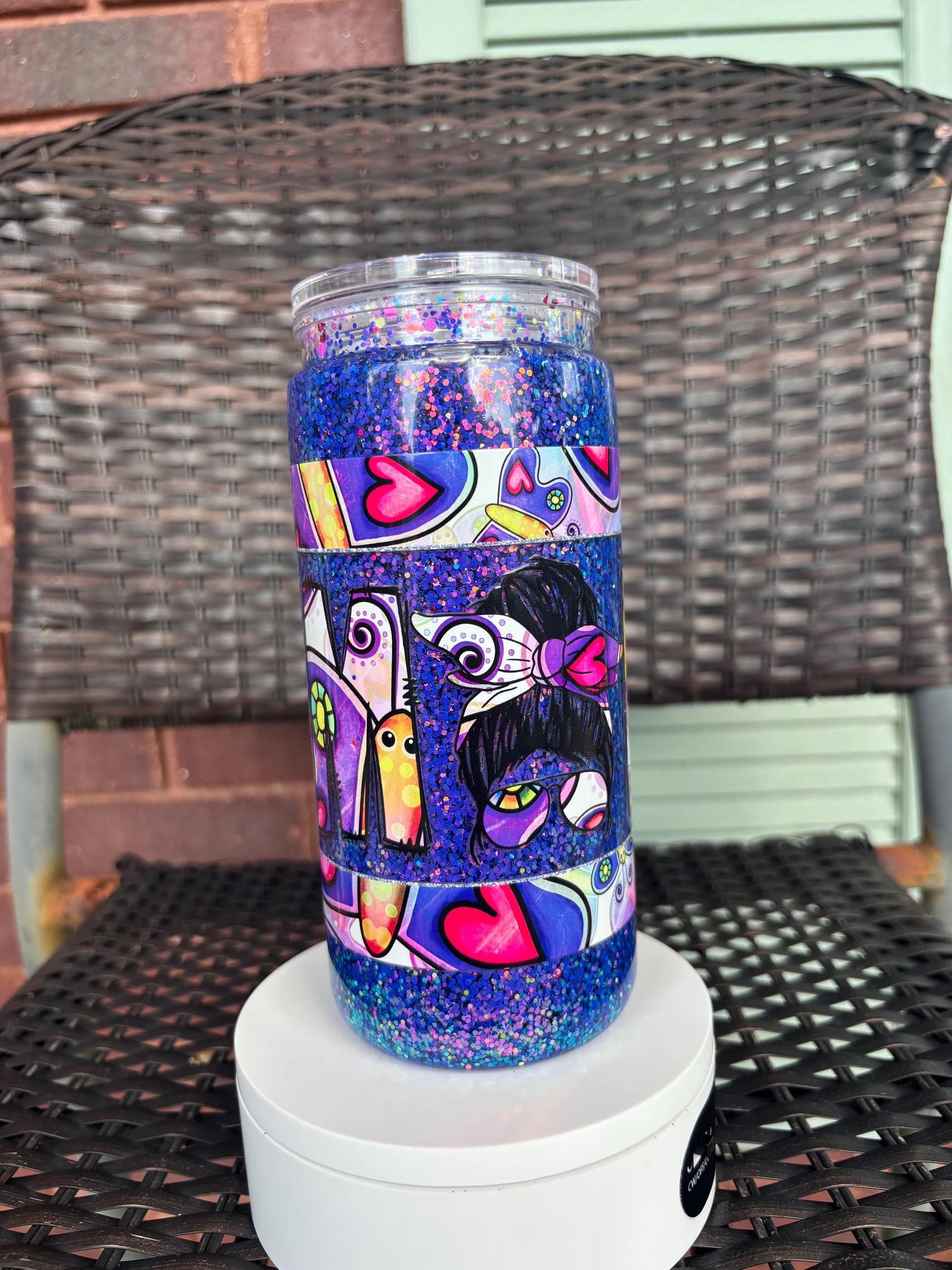 Butterfly Mom Snow Globe Tumbler | 20oz Handmade Boho Mom Cup