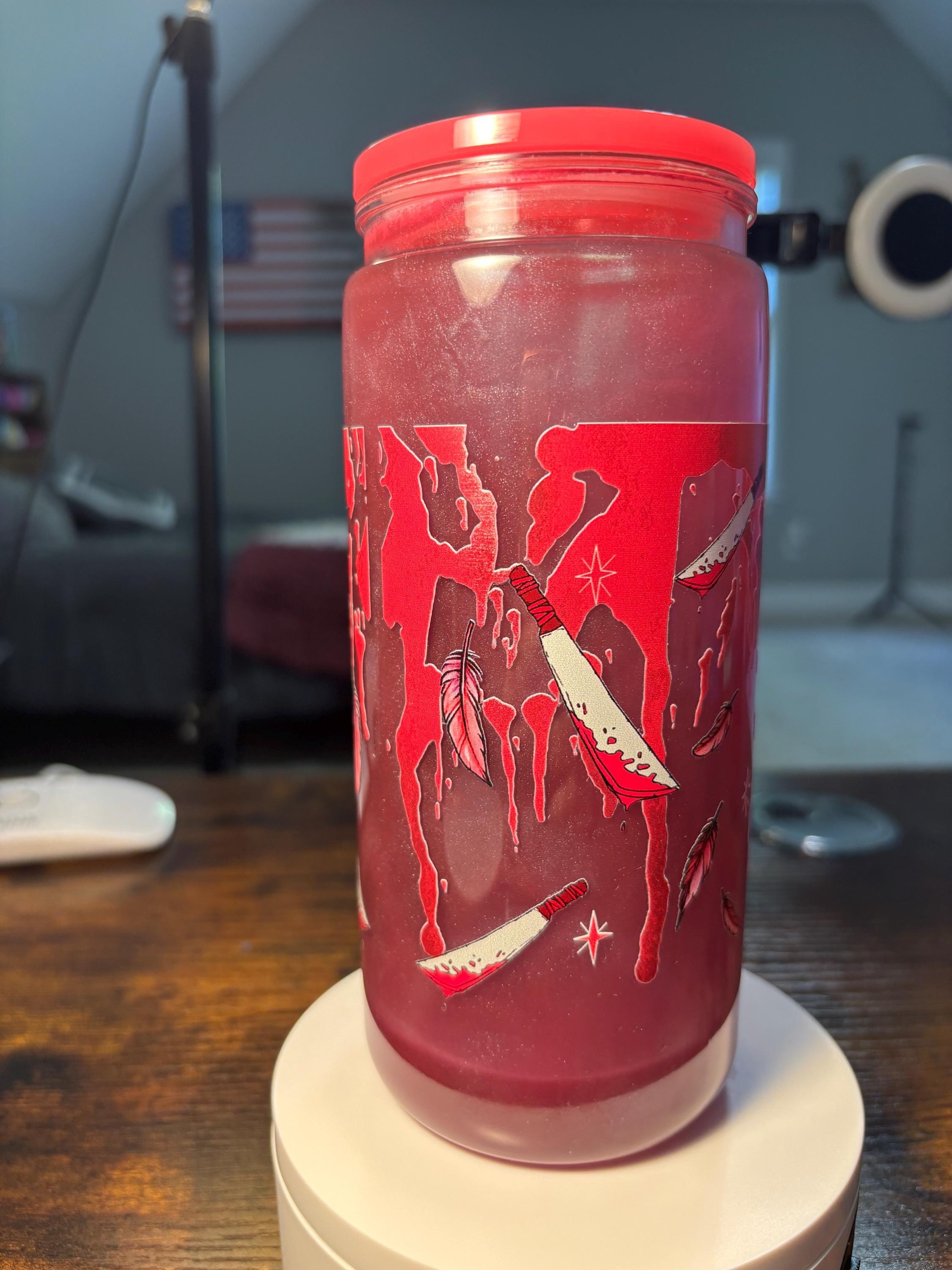 Bitches Be Trippin Cateye Snow Globe Tumbler | 20oz Handmade Funny Sassy Cup
