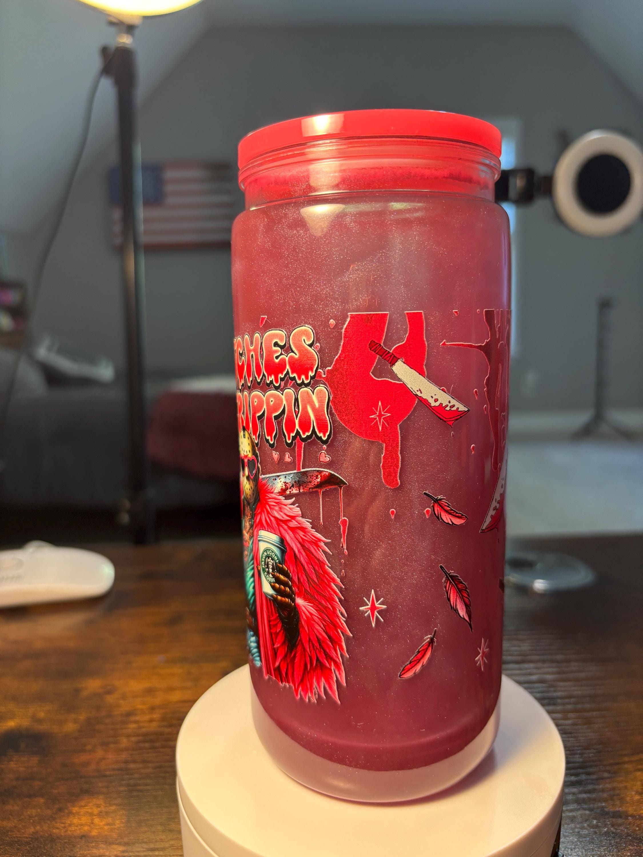 Bitches Be Trippin Cateye Snow Globe Tumbler | 20oz Handmade Funny Sassy Cup