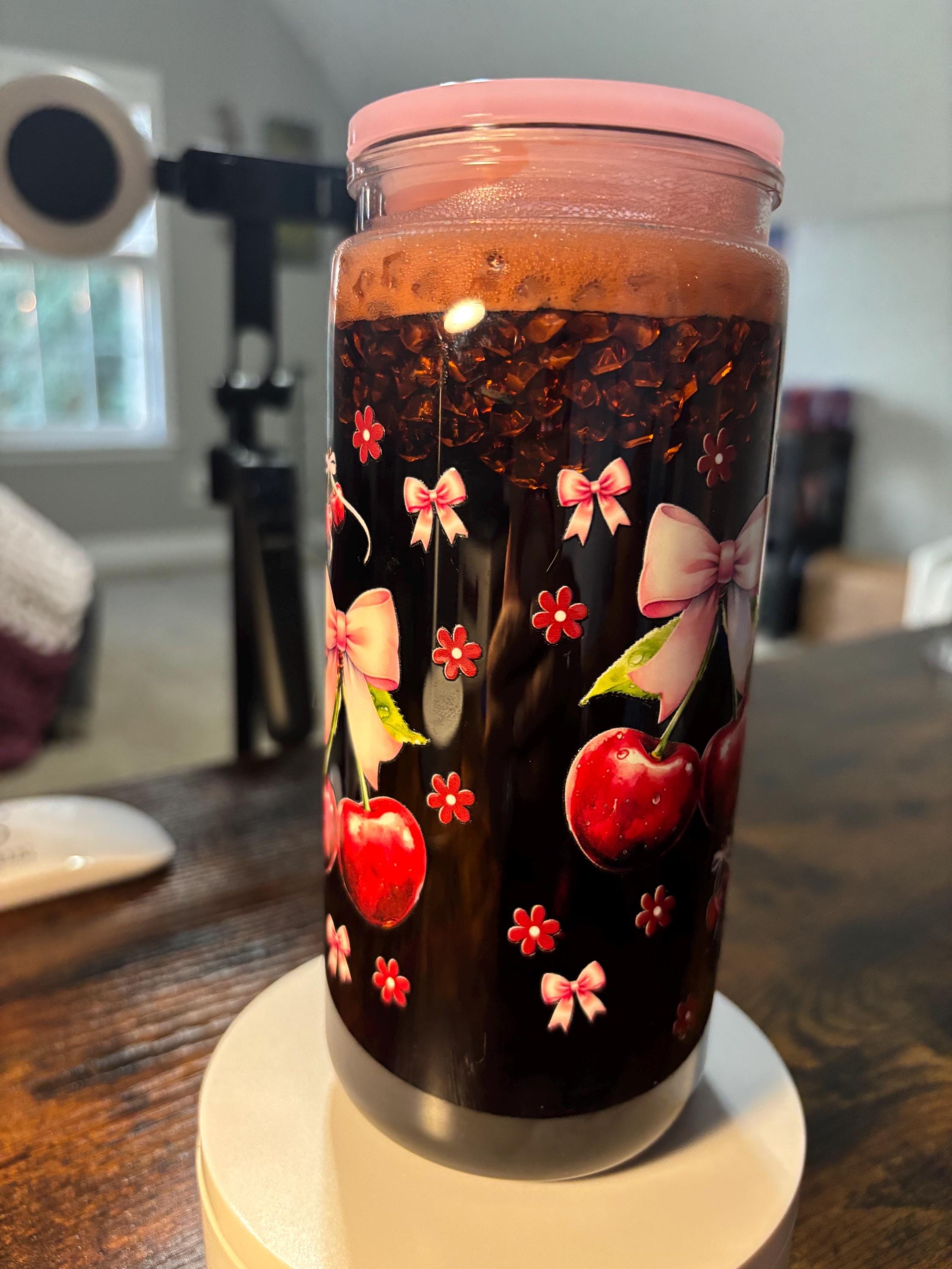 Soda with Ice Snow Globe Tumbler | 20oz Handmade Cola Lover Cup | Fun Drink Gift