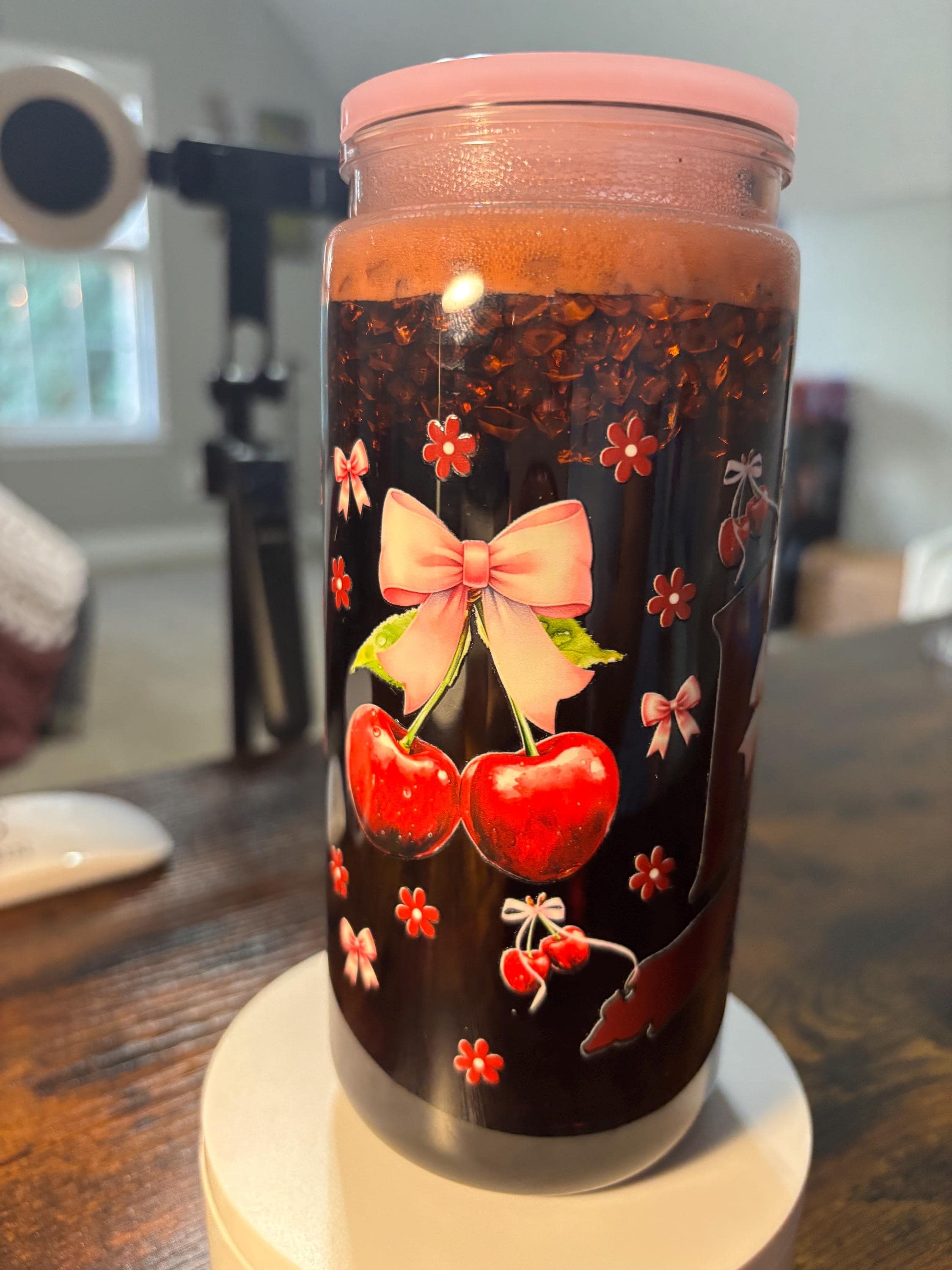Soda with Ice Snow Globe Tumbler | 20oz Handmade Cola Lover Cup | Fun Drink Gift