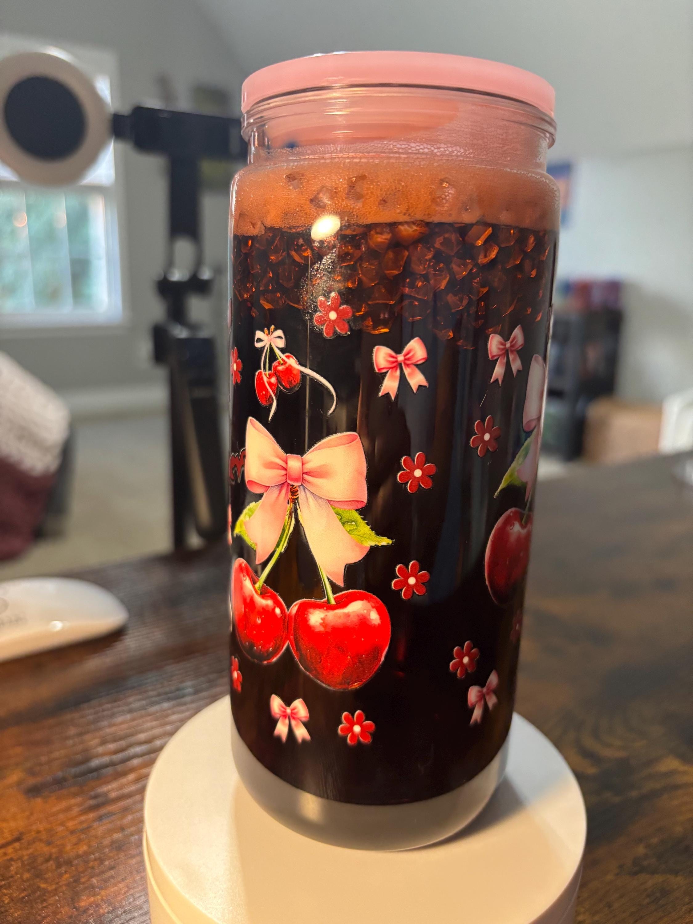 Soda with Ice Snow Globe Tumbler | 20oz Handmade Cola Lover Cup | Fun Drink Gift