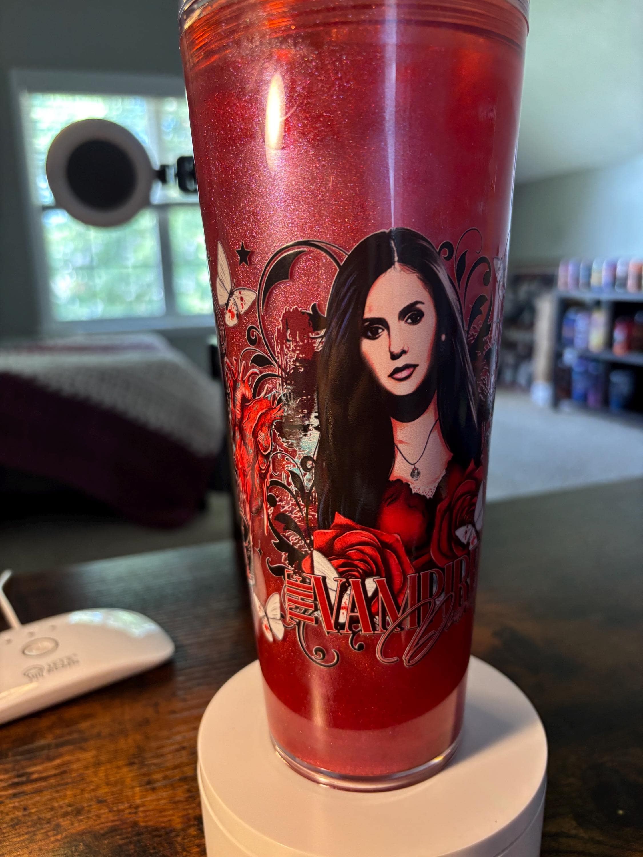 Vampire Diaries Cateye Snow Globe Tumbler | 24oz Handmade Fandom Cup | Gothic Gift
