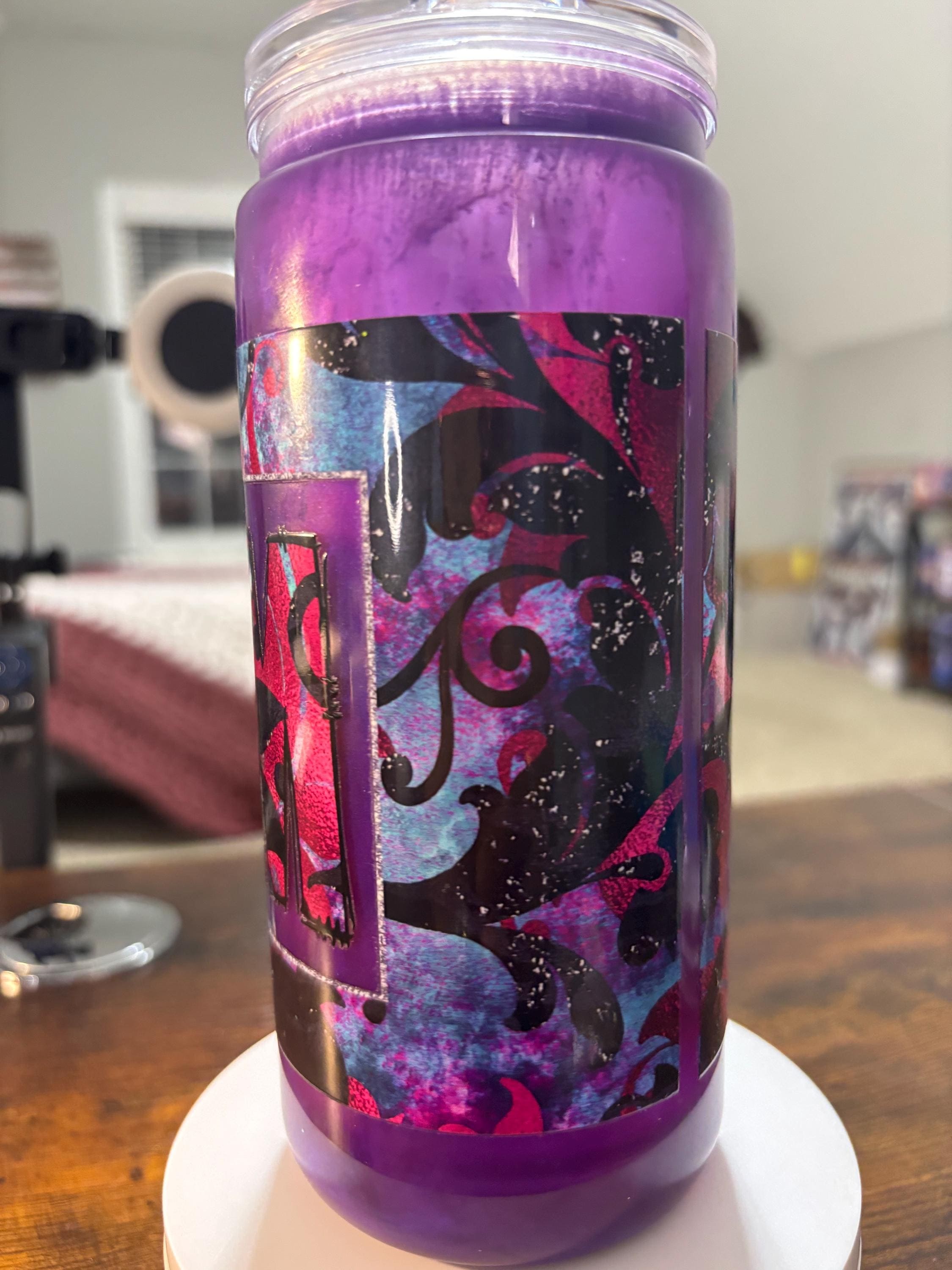 Artisan Scroll Mom Cateye Snow Globe Tumbler | 20oz Handmade Boho Mom Cup