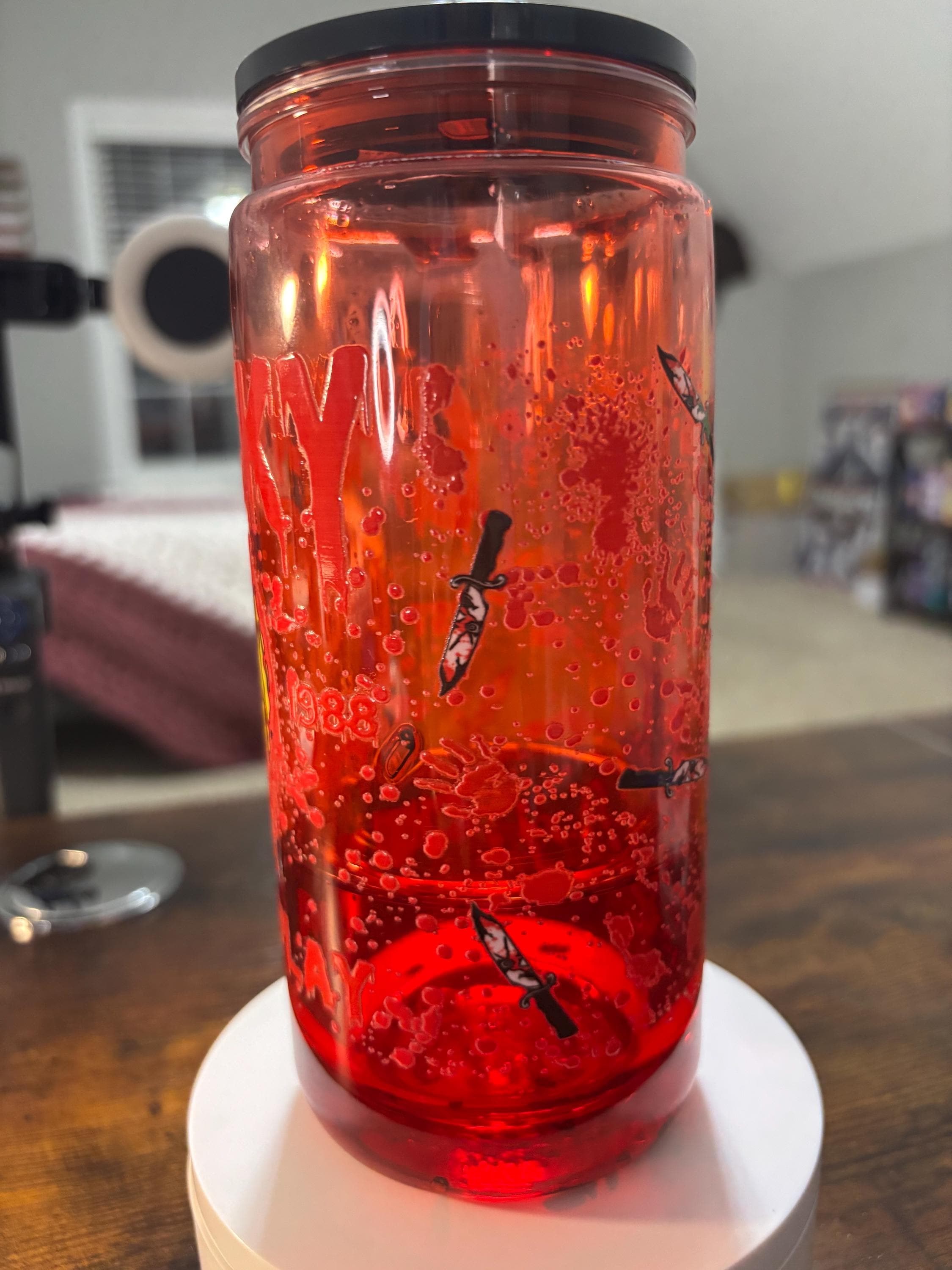 Chucky Doll Snow Globe Tumbler | Handmade 20oz Acrylic Horror Cup | Slasher Fan Gift