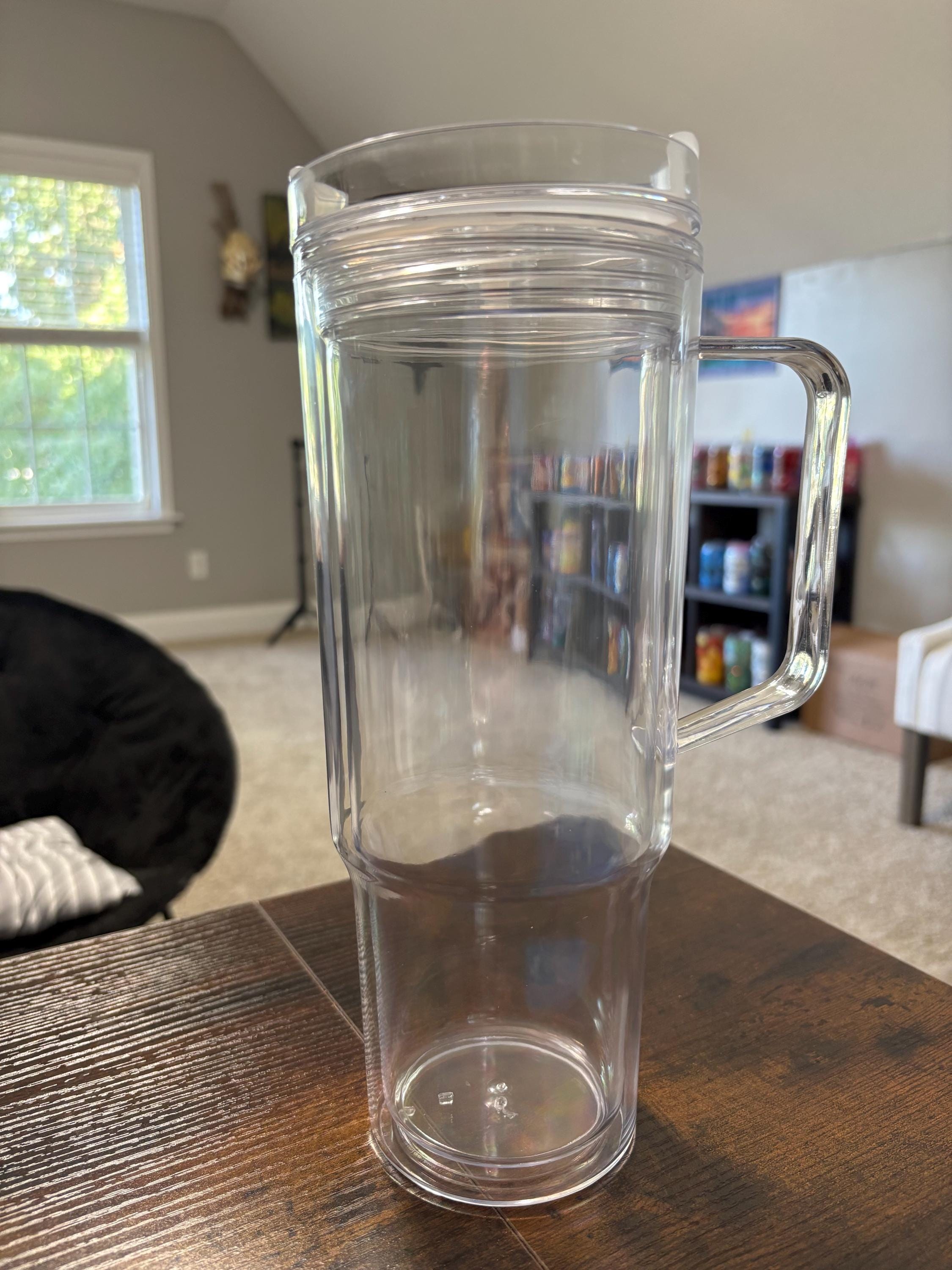 40oz Handmade Acrylic Snow Globe Tumbler | Glitter Shaker Cup (Customizable)
