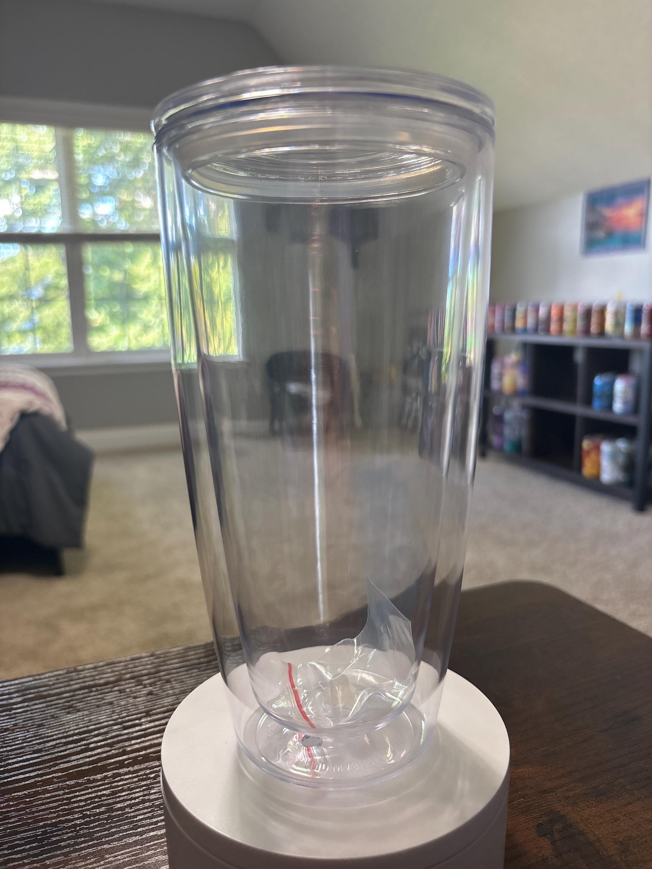 24oz Fat Handmade Acrylic Snow Globe Tumbler | Glitter Shaker Cup | Custom Snowglobe Gift