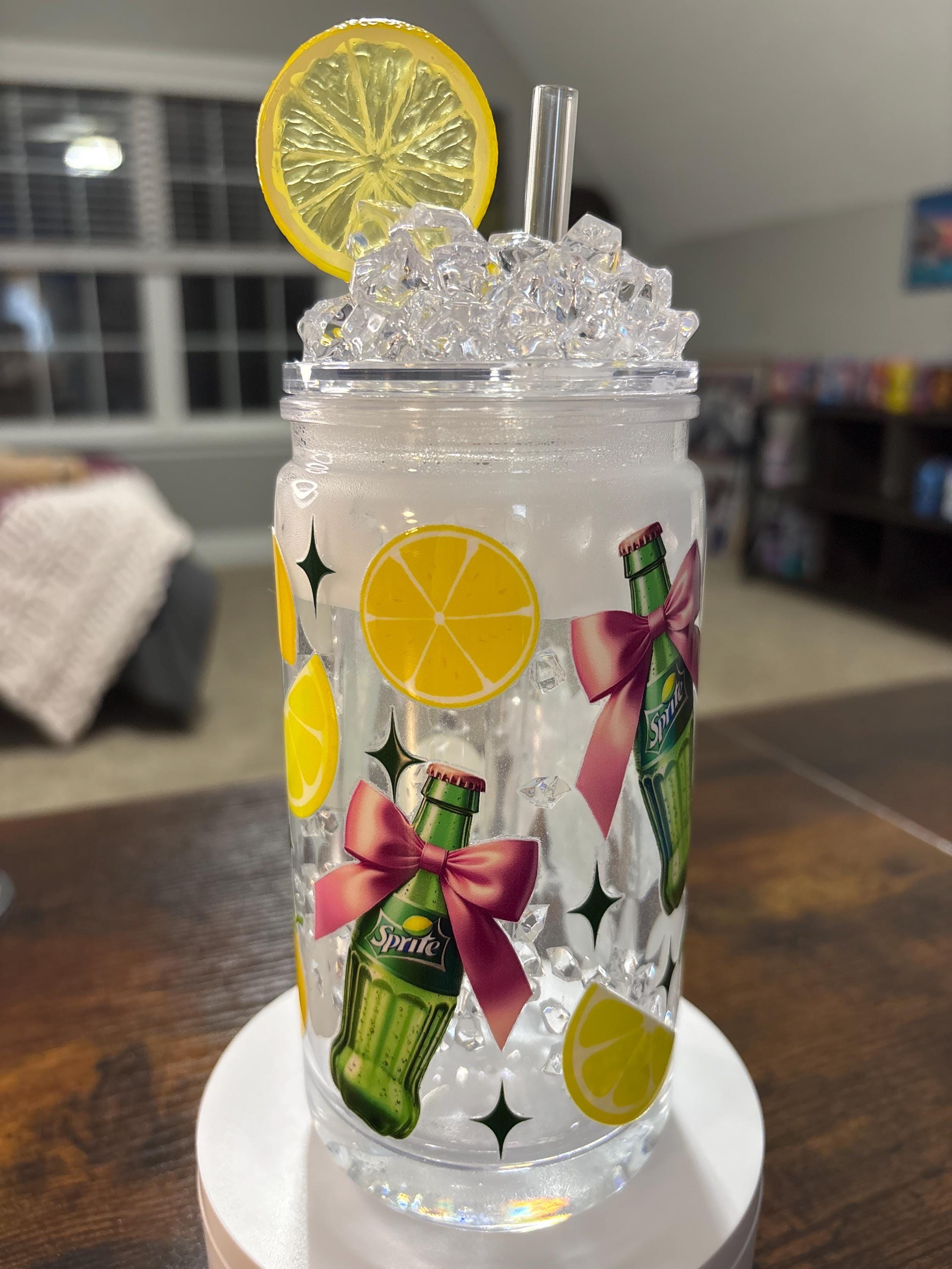 Soda with Ice Snow Globe Tumbler | Handmade Glitter Cup | Soda Lover Gift