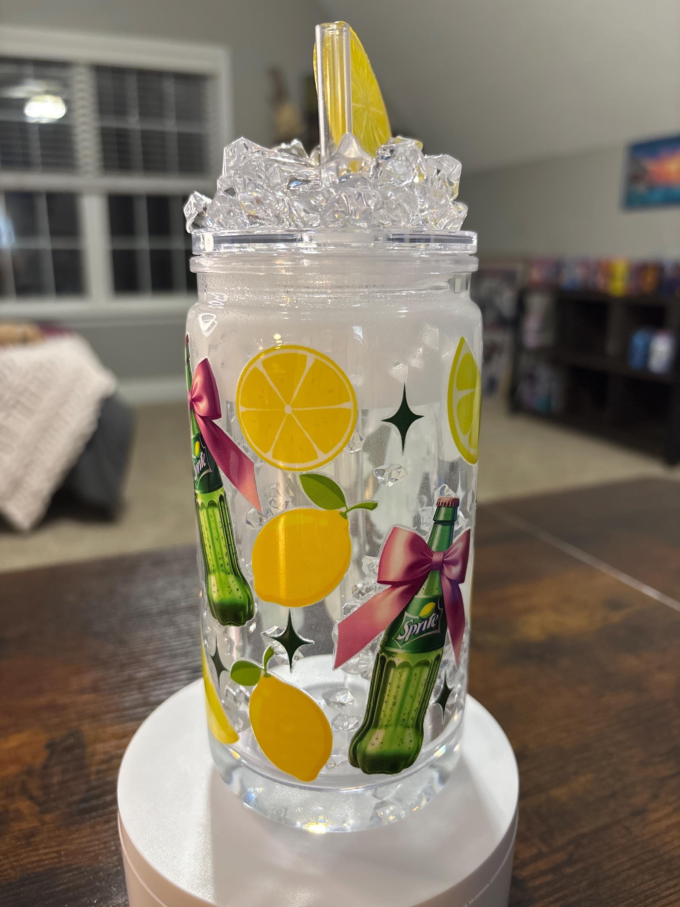 Soda with Ice Snow Globe Tumbler | Handmade Glitter Cup | Soda Lover Gift