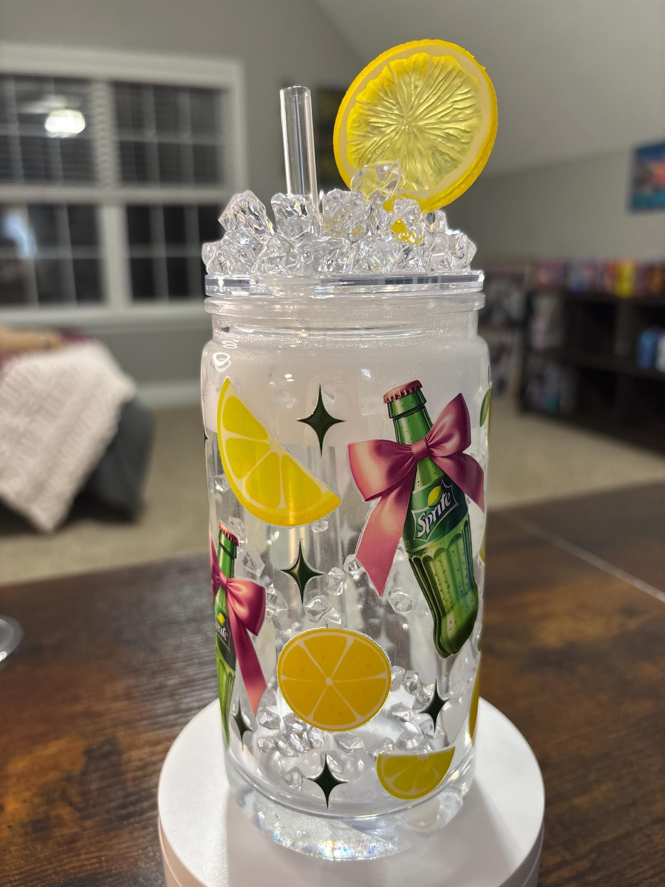 Soda with Ice Snow Globe Tumbler | Handmade Glitter Cup | Soda Lover Gift