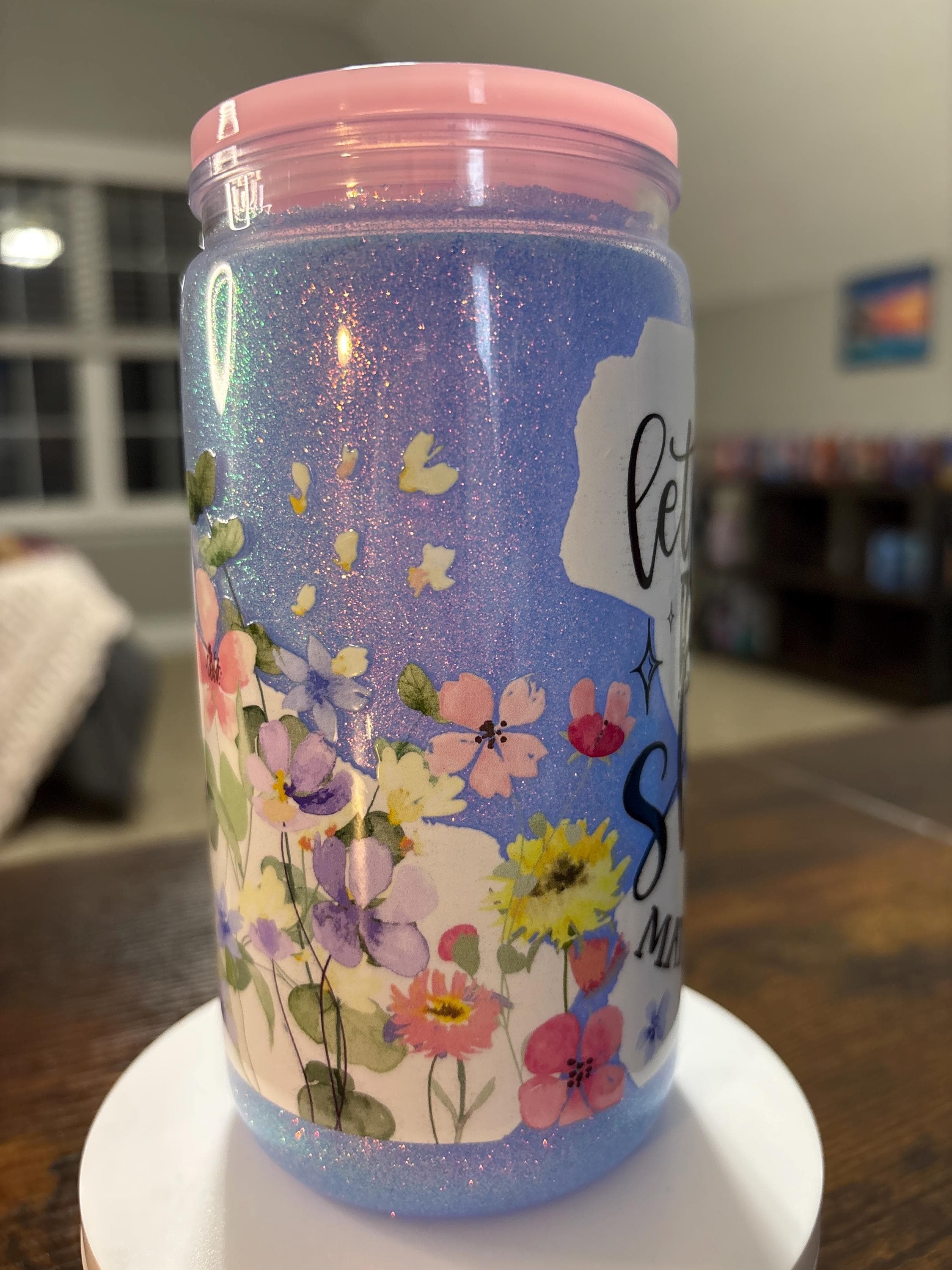 Let Your Light Shine Matthew 5:16 Snow Globe Tumbler | Handmade Bible Verse Cup