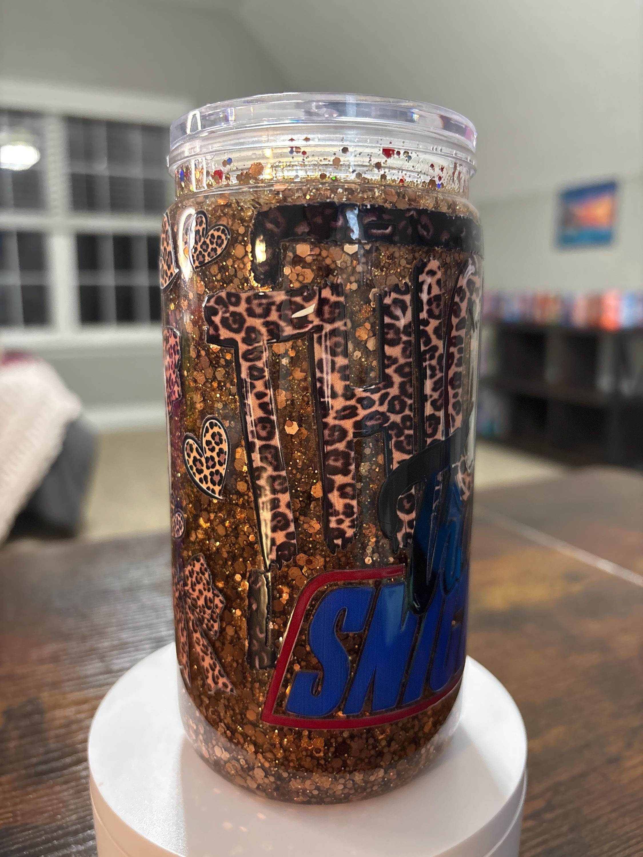 Thicker Than a Snickers Snow Globe Tumbler | Handmade Funny Body Positive Cup