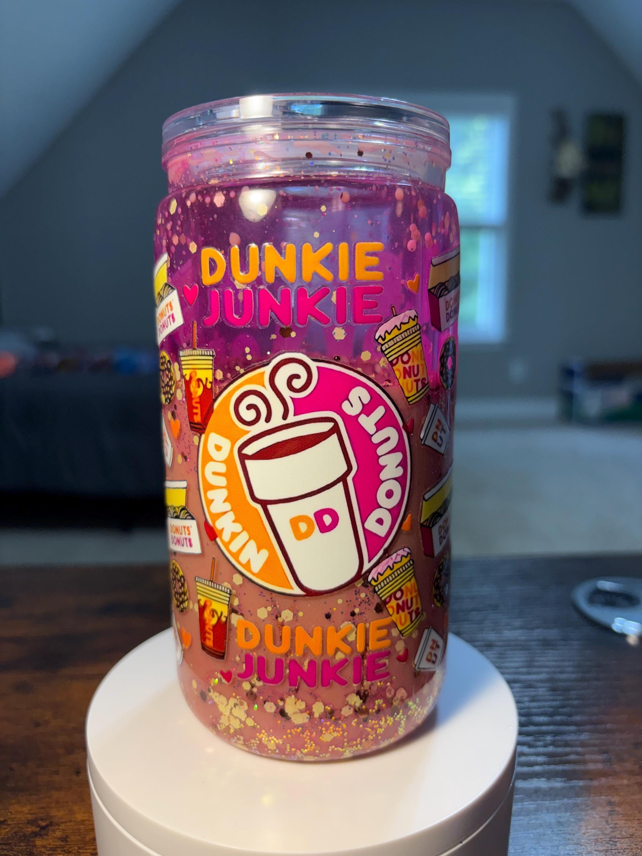 Handmade Coffee Snow Globe Tumbler | 16oz Acrylic Glitter Cup