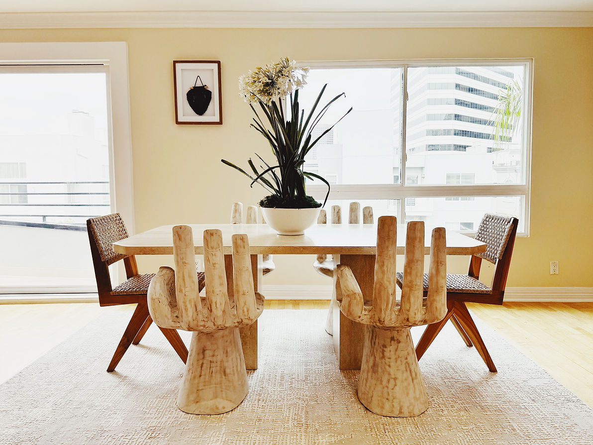Bright staged dining room in Southern California, designed to help homes sell faster and above asking price
