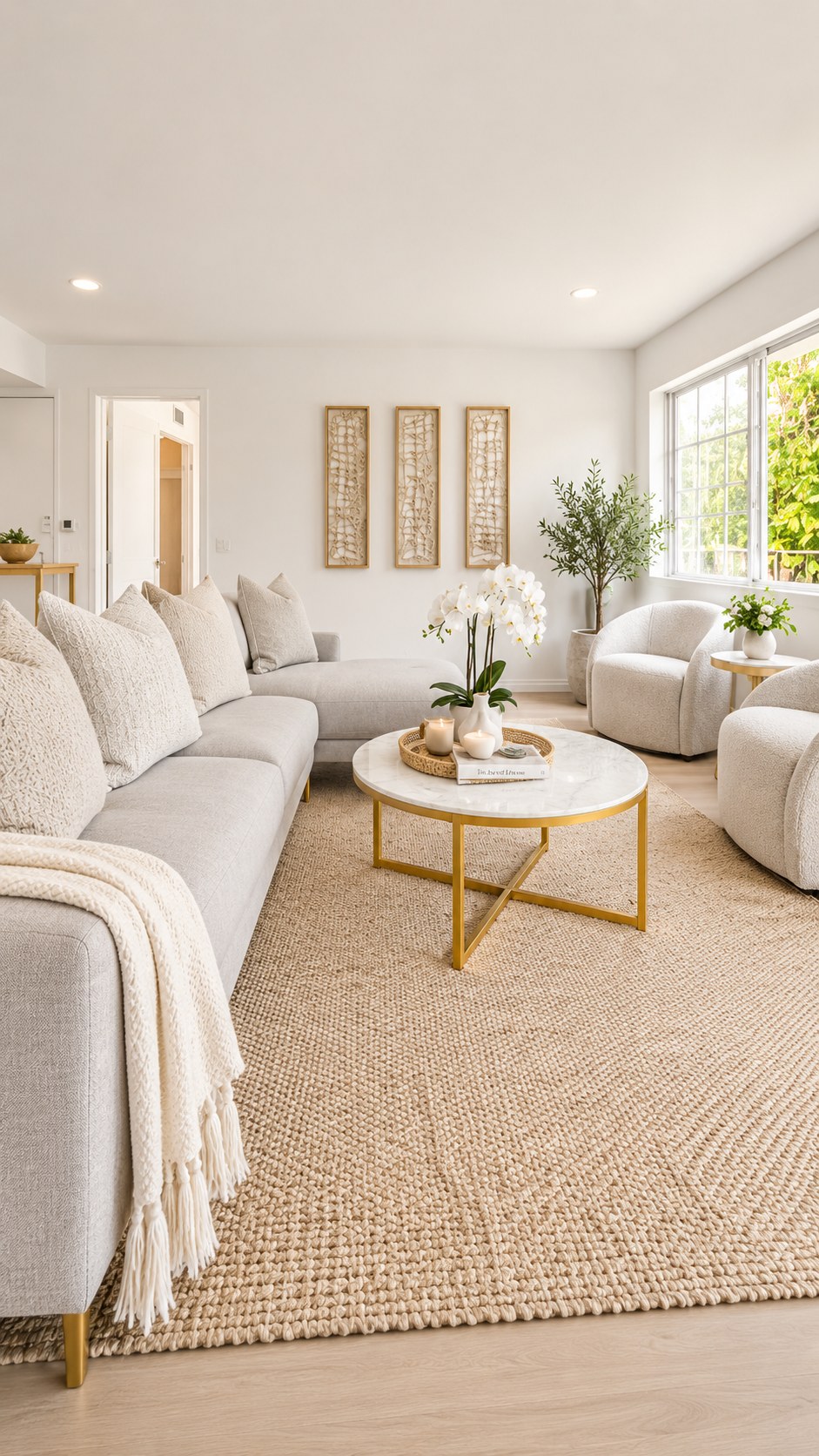 Standard staged bright living room, designed to help homes sell faster and above asking price