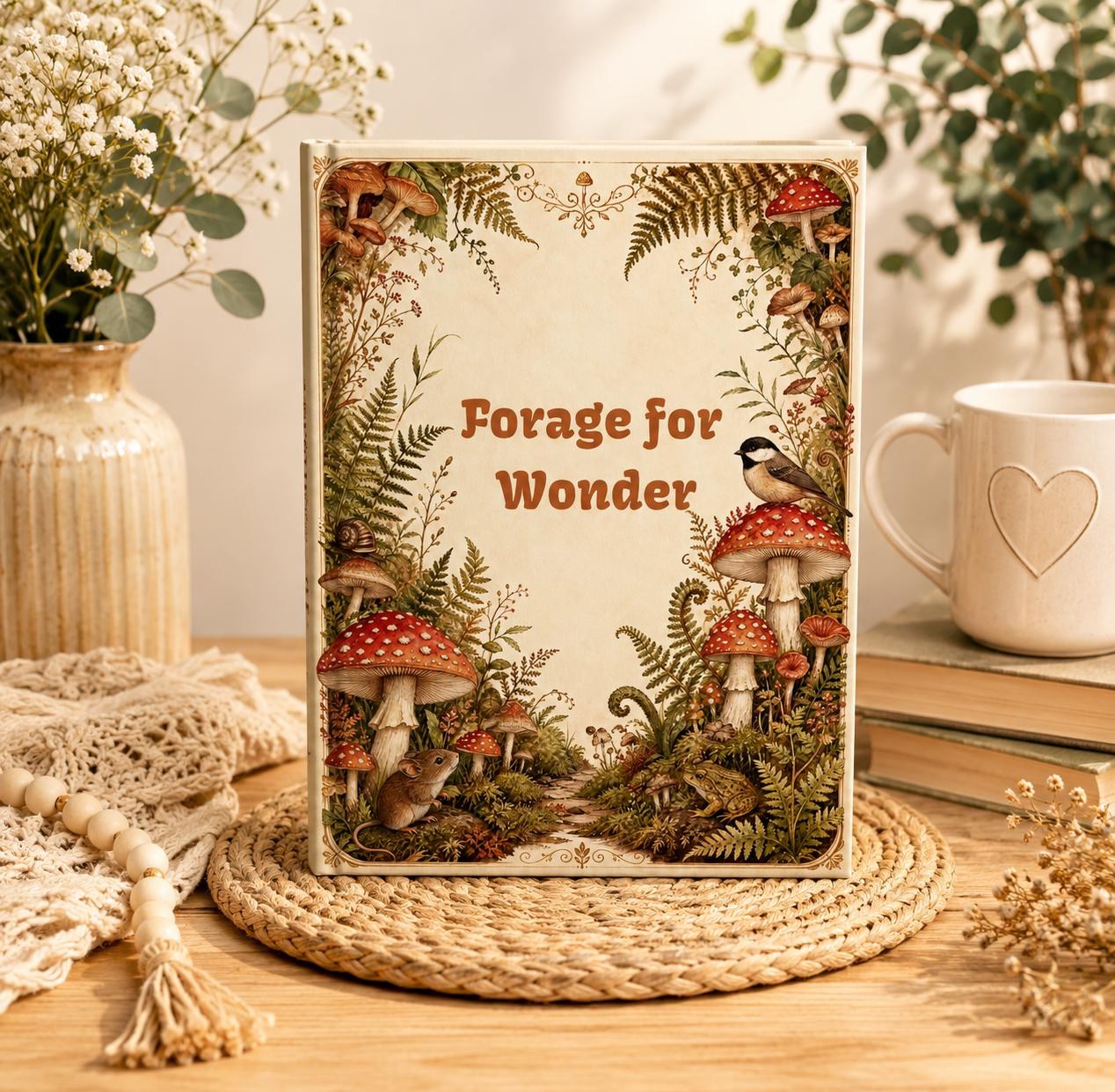 Mushroom Cottagecore Journal,Hardcover Woodland Notebook, Nature Lover Gift