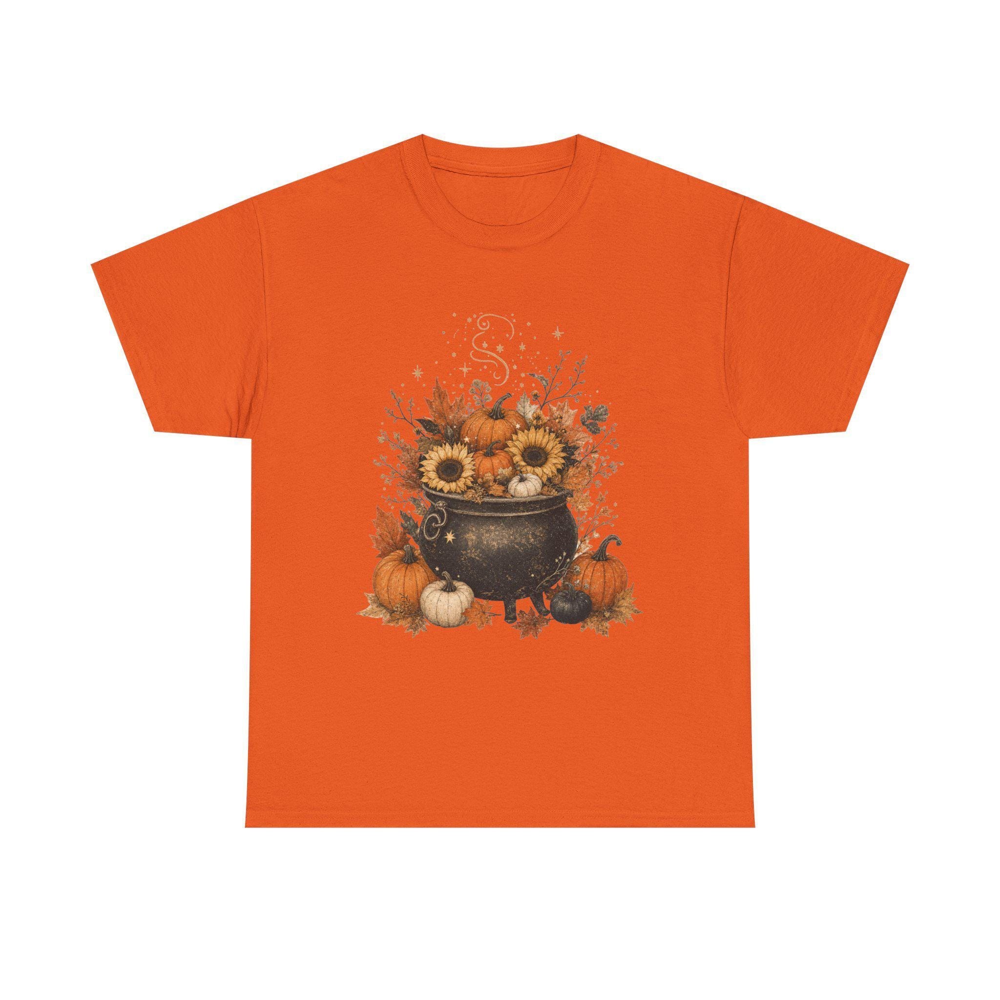 Pumpkin Witch Shirt, Cauldron Fall tee, Cozy Autumn Halloween Gift, view 6
