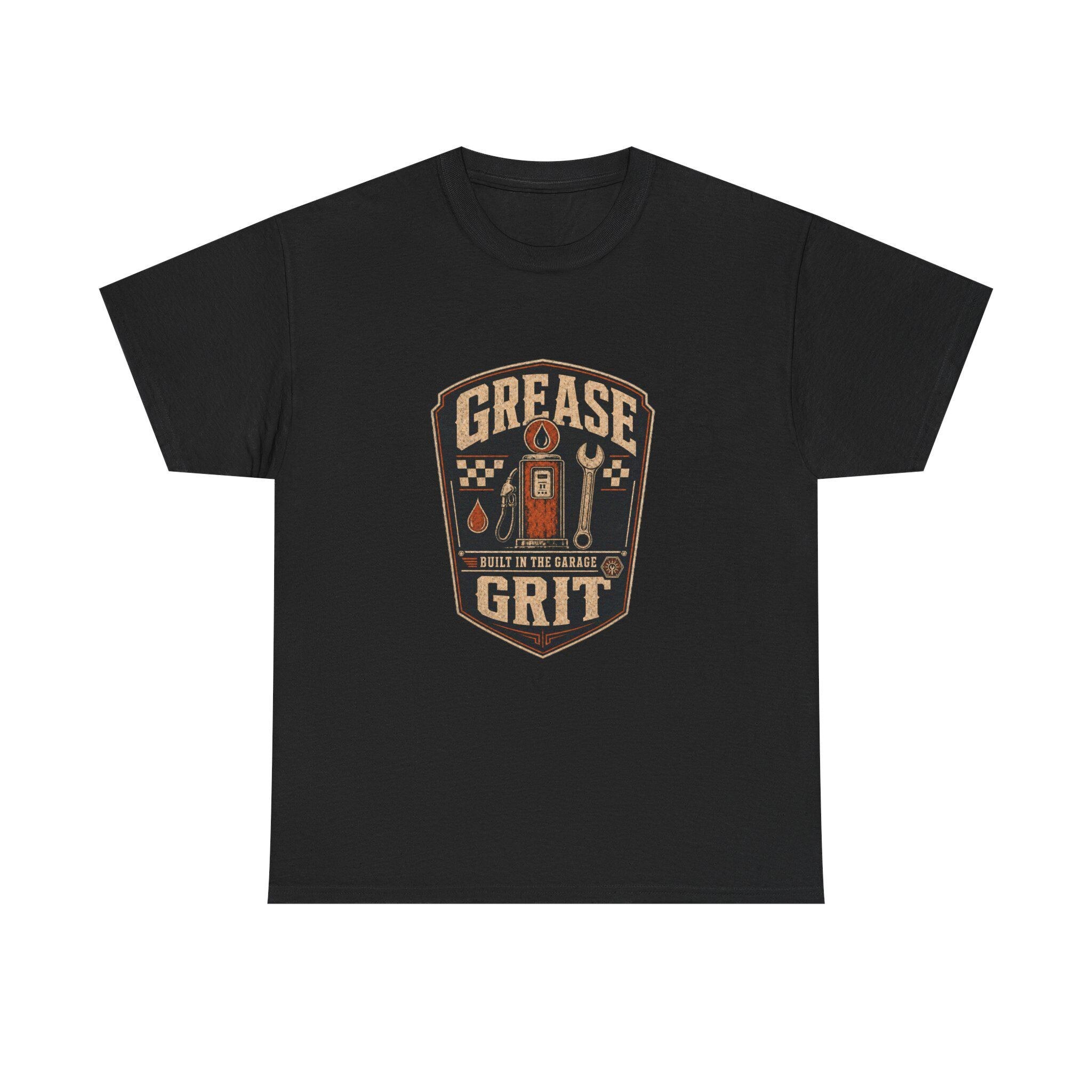 Mechanic T-Shirt, Grease Grit Shirt, Built in the Garage, Gift for Car Guy, view 3