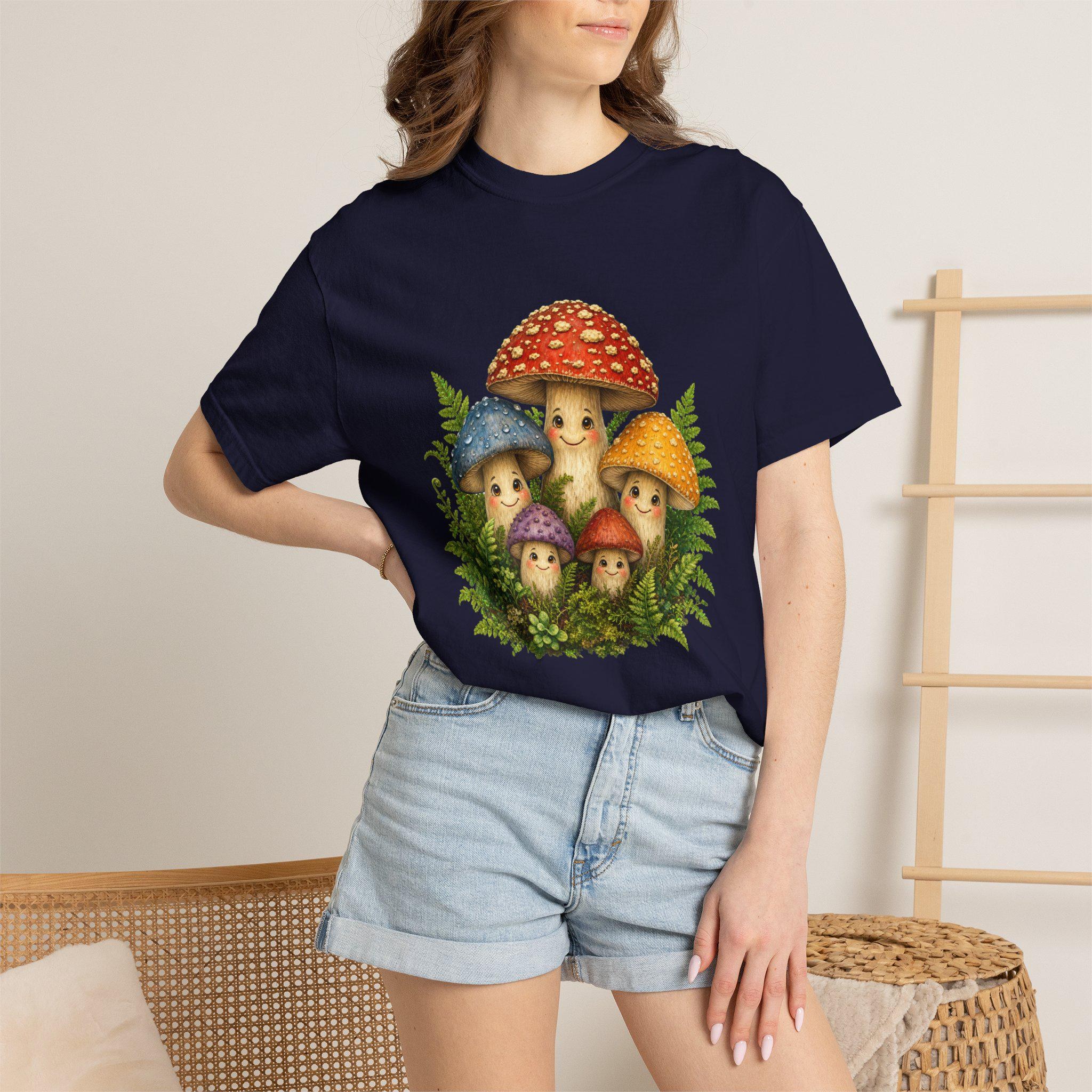 Mushroom T-Shirt Hand Drawn, Cottagecore Fungi Tee, Nature Gift, view 5