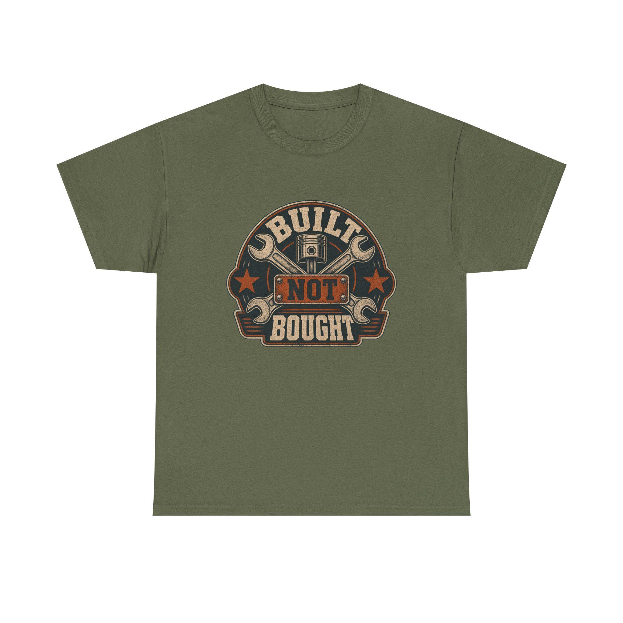 Mechanic T-Shirt, Built Not Bought Shirt, Car Guy Gift, Gearhead Dad Gift, view 6