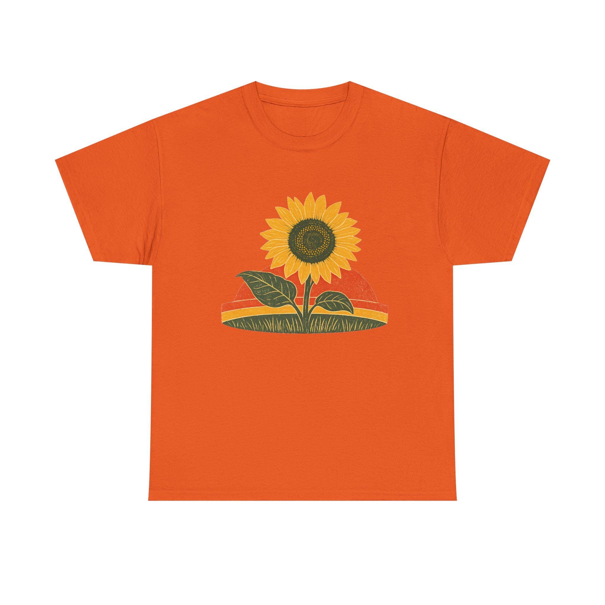 Retro Sunflower Sunset Shirt, Boho Graphic Tee, Sunflower Gift, view 5