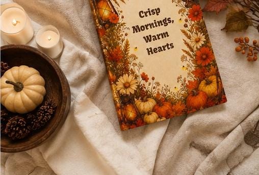 Autumn Pumpkin Floral Journal,Hardcover Fall Notebook, Cozy Gift for Her, view 13