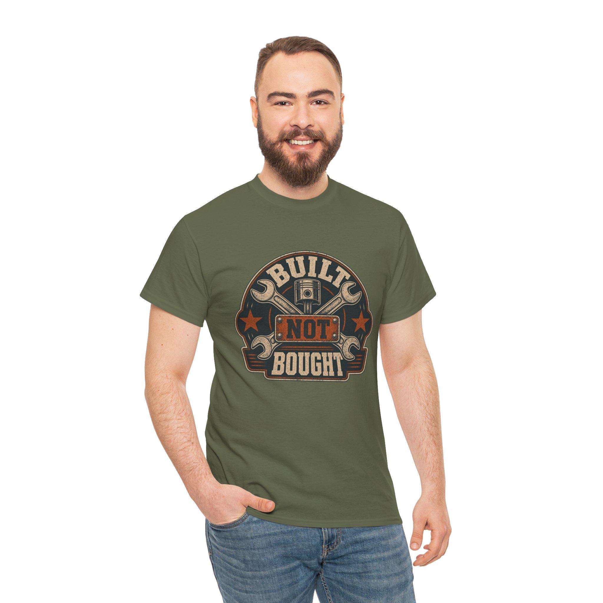 Mechanic T-Shirt, Built Not Bought Shirt, Car Guy Gift, Gearhead Dad Gift, view 13
