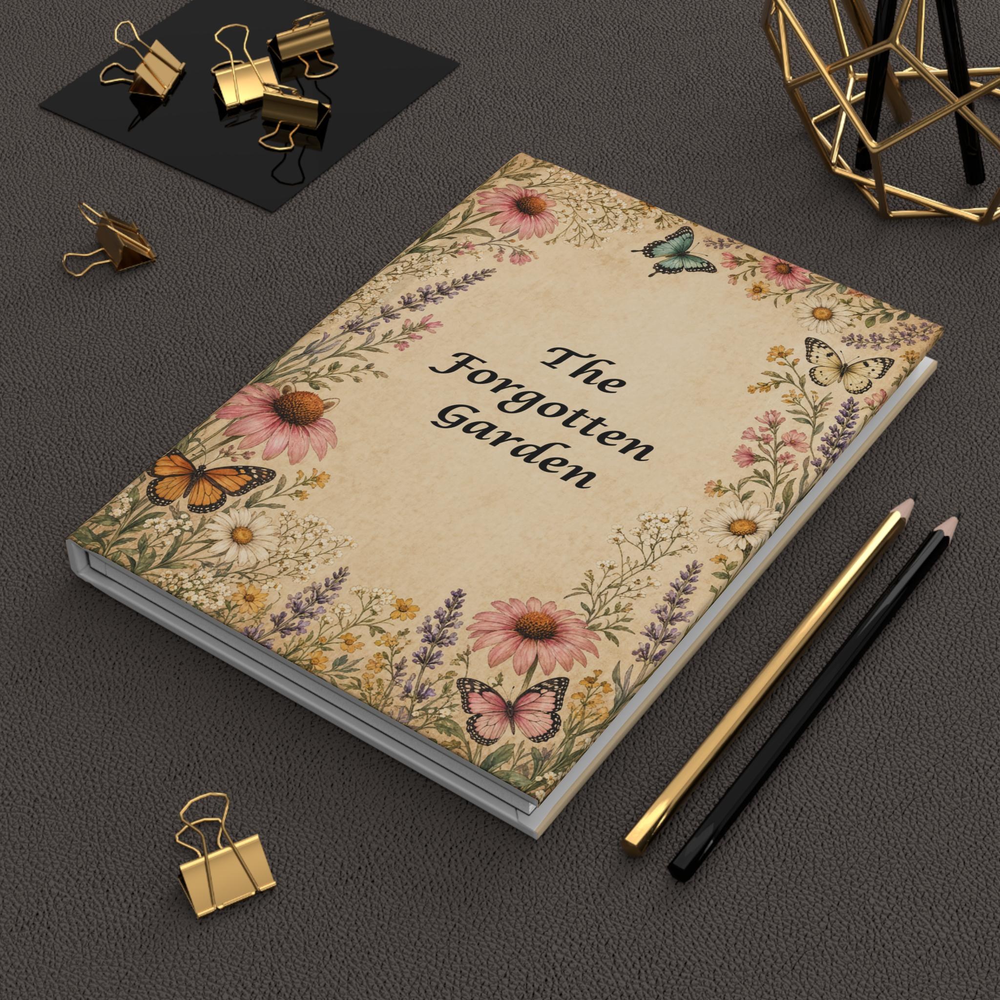 Botanical Floral Journal Hardcover, Vintage Butterfly Notebook for Women, view 8