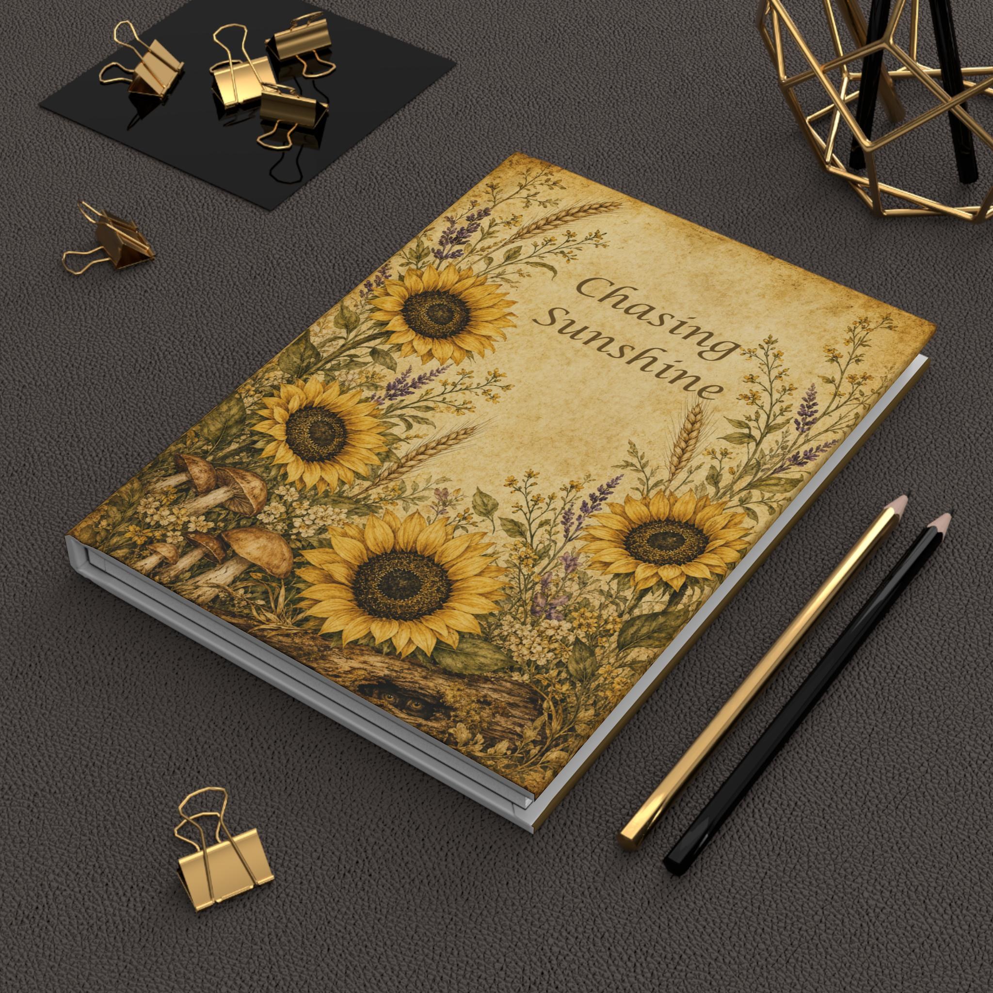 Sunflower Journal Hardcover, Floral Bouquet Notebook, Gift for Her, view 8