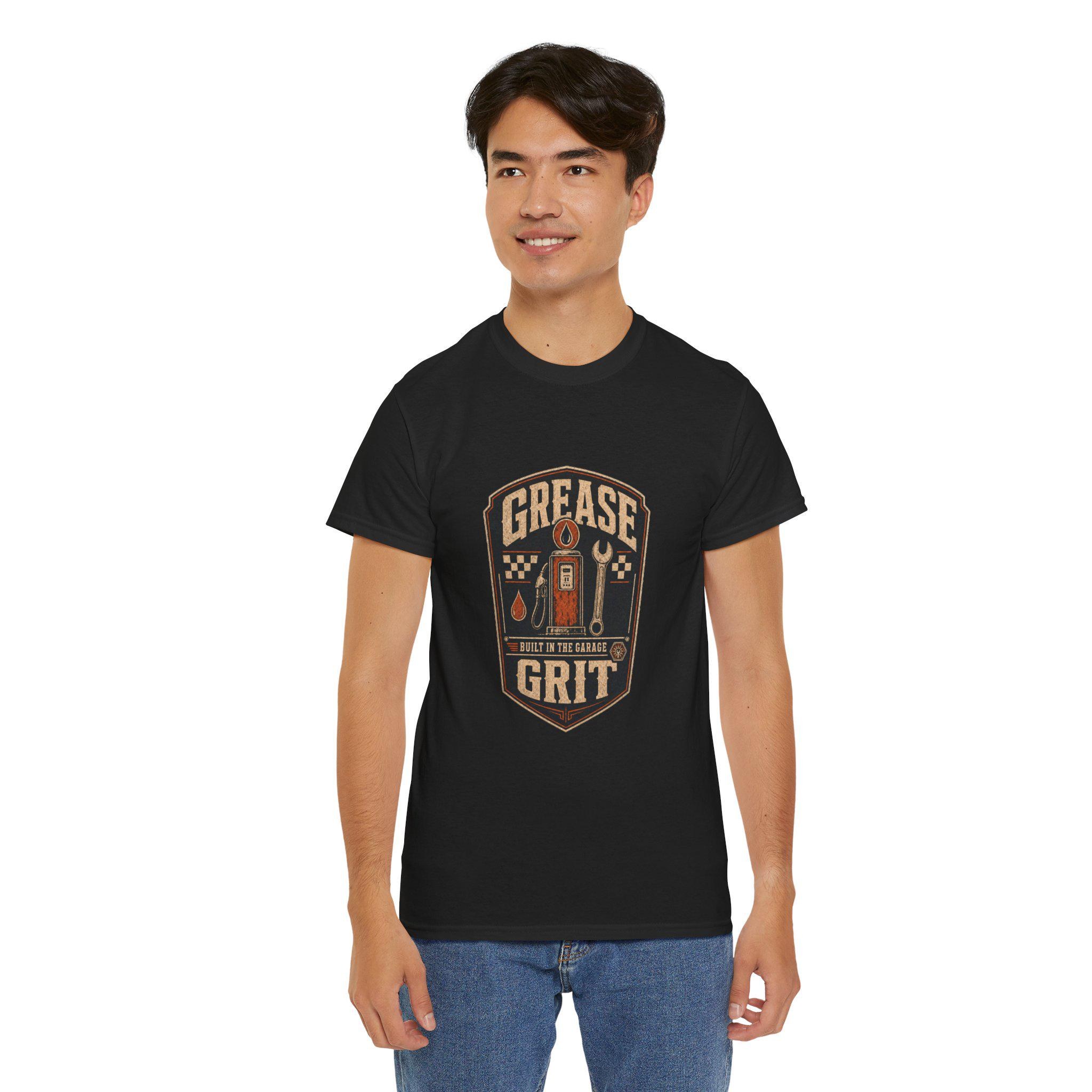 Mechanic T-Shirt, Grease Grit Shirt, Built in the Garage, Gift for Car Guy, view 9