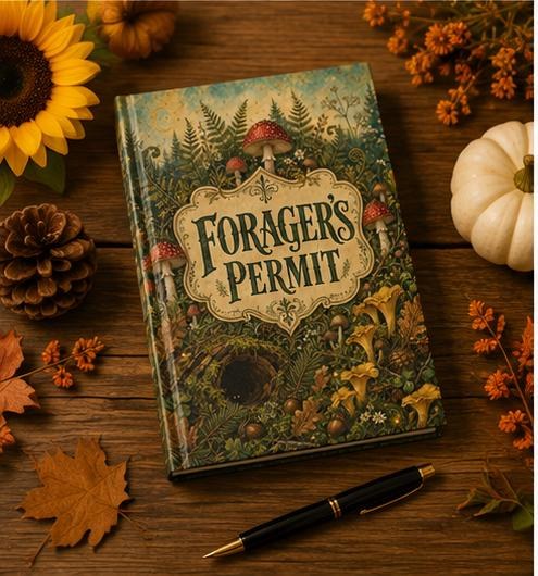 Mushroom Cottagecore Notebook,Forager's Permit Journal, Mushroom Forest Nature Gift, view 7