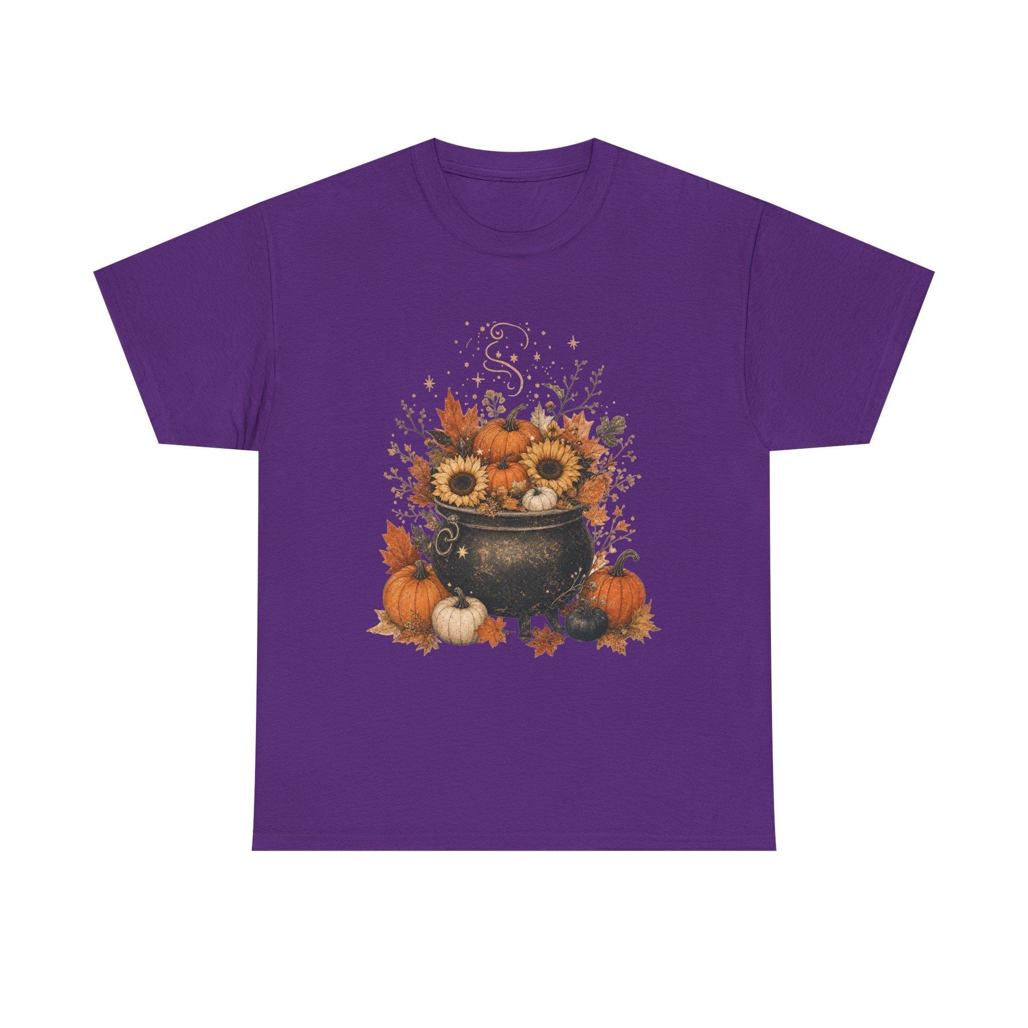 Pumpkin Witch Shirt, Cauldron Fall tee, Cozy Autumn Halloween Gift, view 8