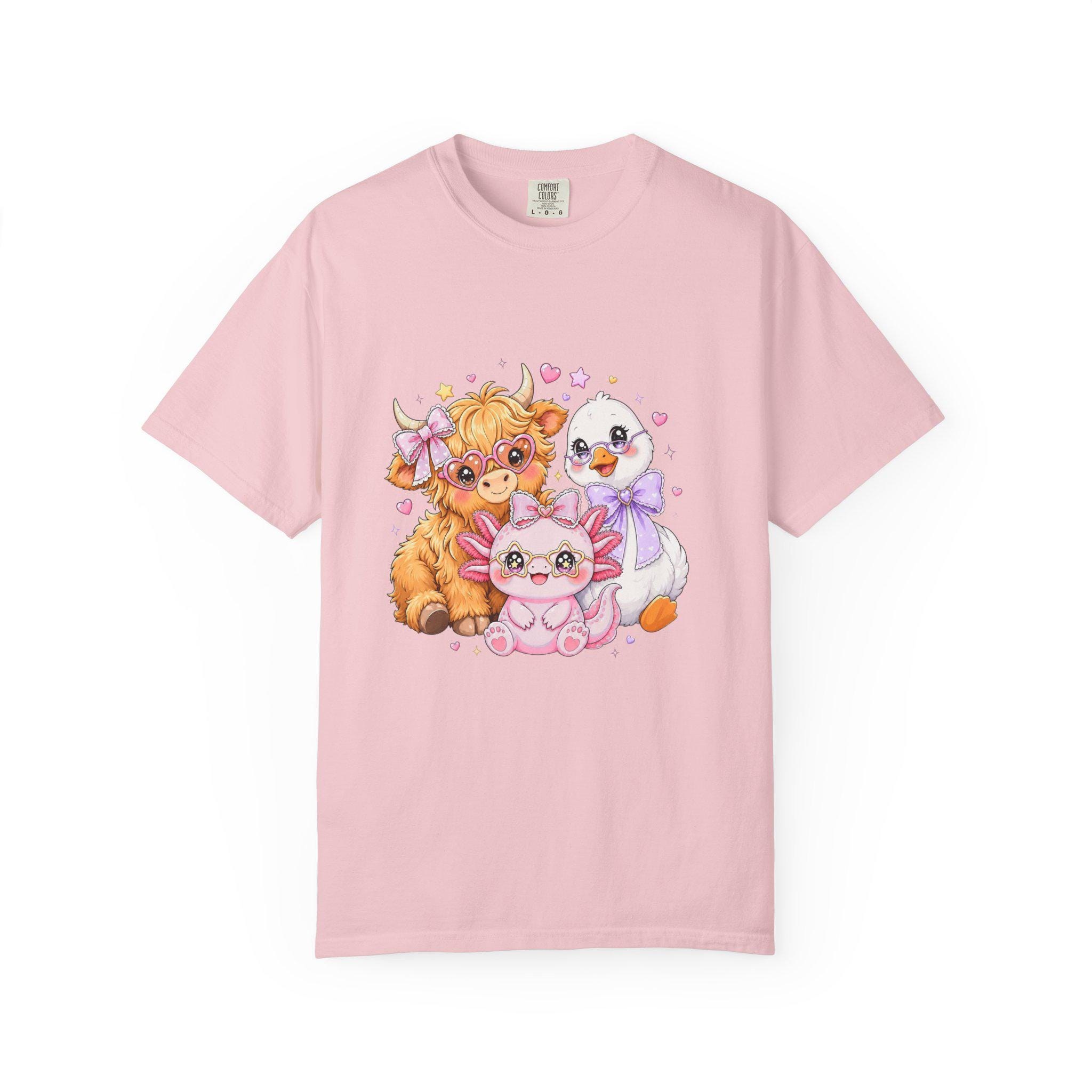 Farm Animal T-Shirt, Pastel Cow Chick Kitten Tee, Cute Cottagecore Gift, view 9
