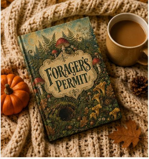 Mushroom Cottagecore Notebook,Forager's Permit Journal, Mushroom Forest Nature Gift, view 4