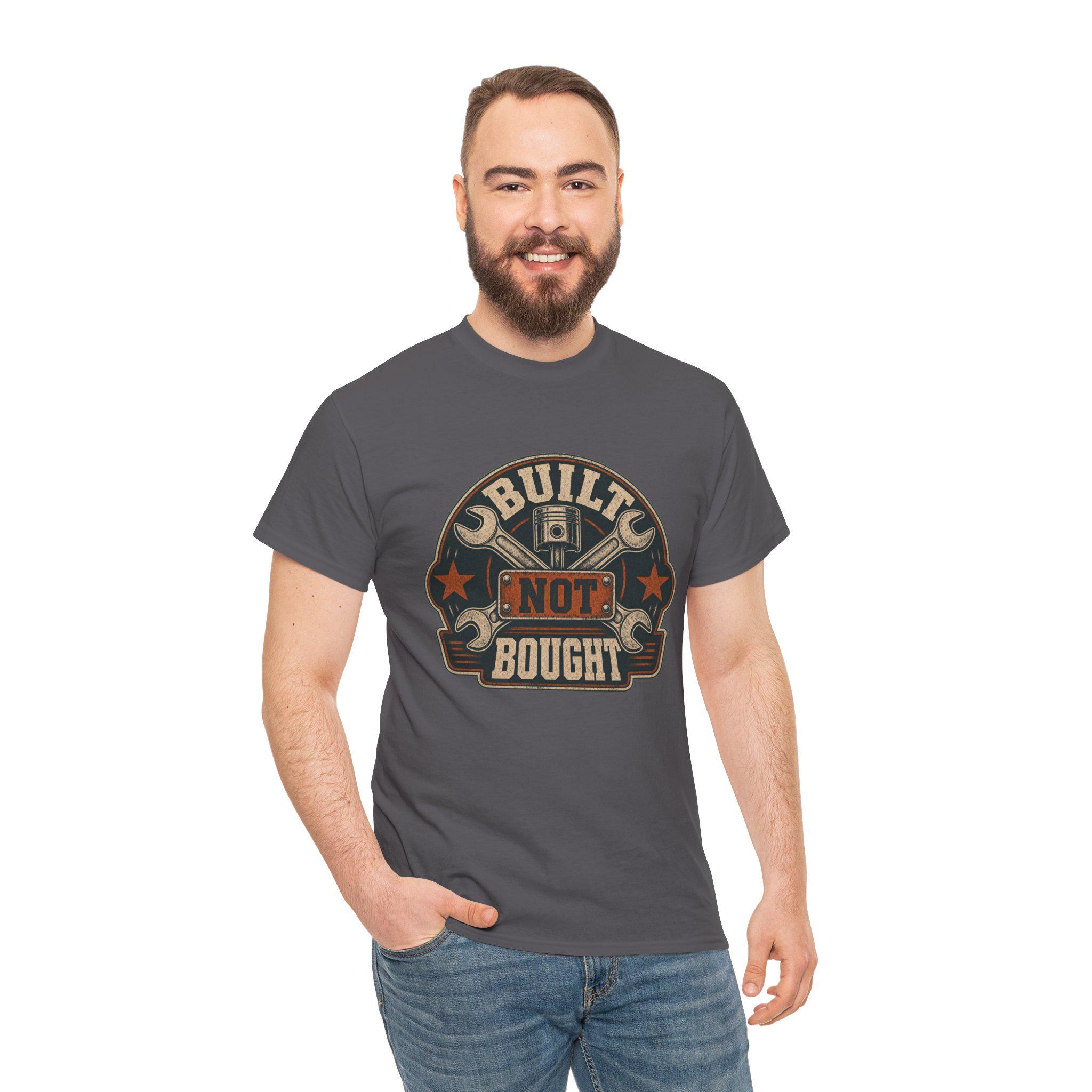 Mechanic T-Shirt, Built Not Bought Shirt, Car Guy Gift, Gearhead Dad Gift, view 14