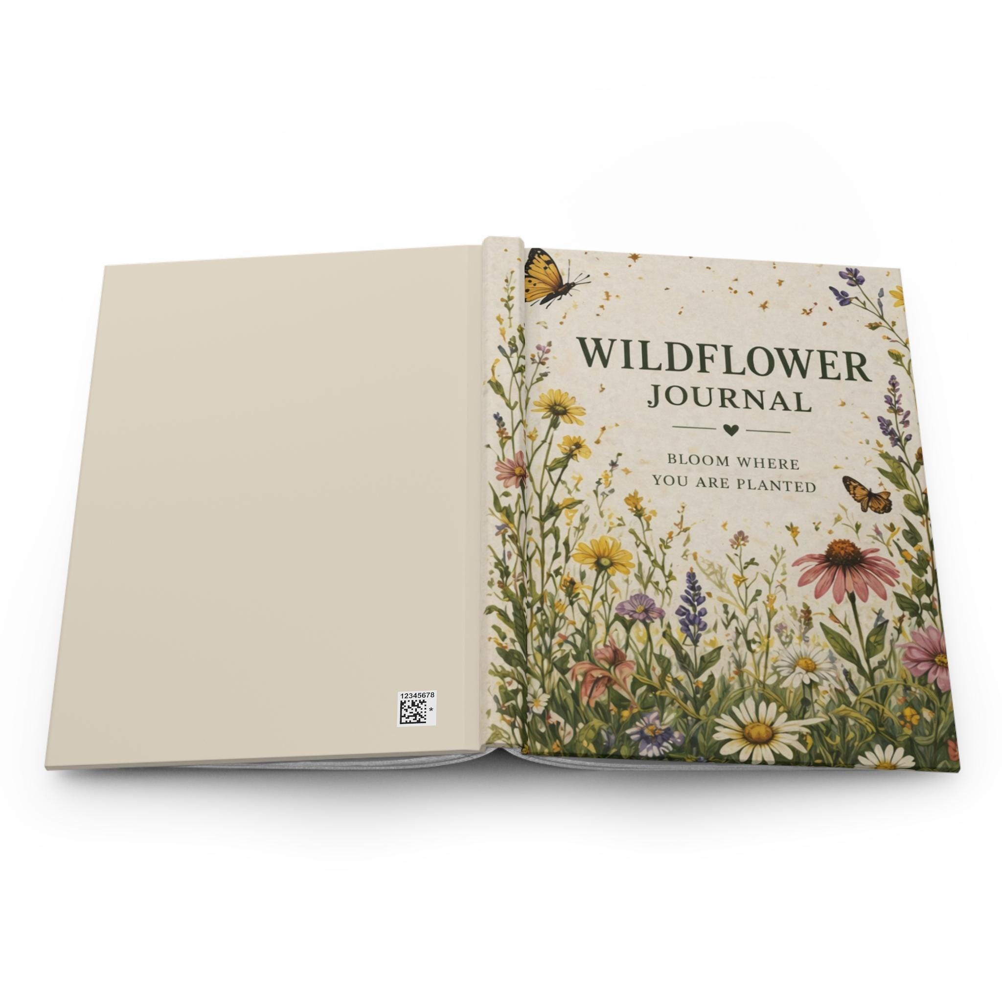 Wildflower Journal Hardcover, Bloom Where You Are Planted Floral Notebook Gift, view 7