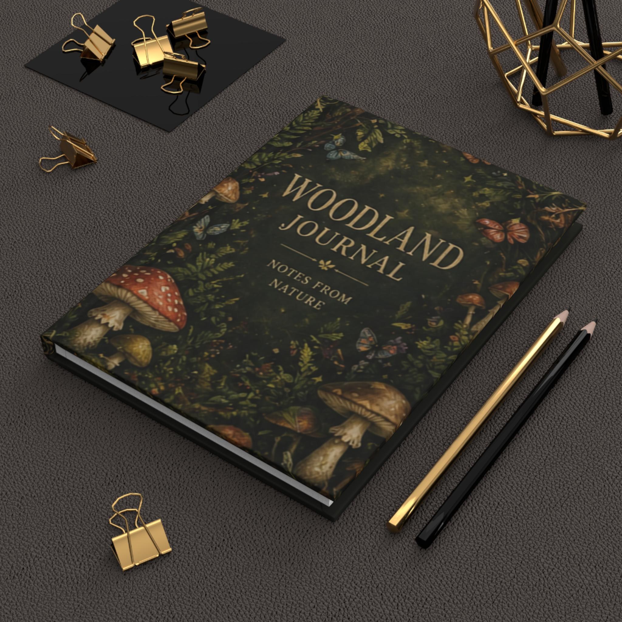 Mushroom Forest Journal, Woodland Nature Hardcover Notebook, Gift, view 12