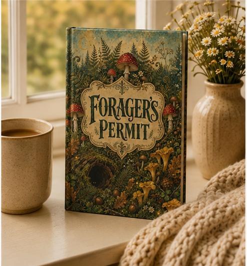 Mushroom Cottagecore Notebook,Forager's Permit Journal, Mushroom Forest Nature Gift, view 8