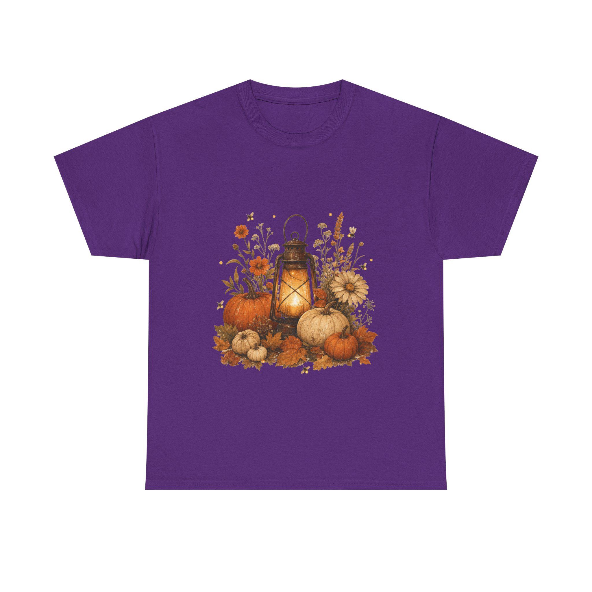 Vintage Pumpkin T-Shirt, Autumn Lantern Fall Tee, Cotton Halloween Shirt, view 8
